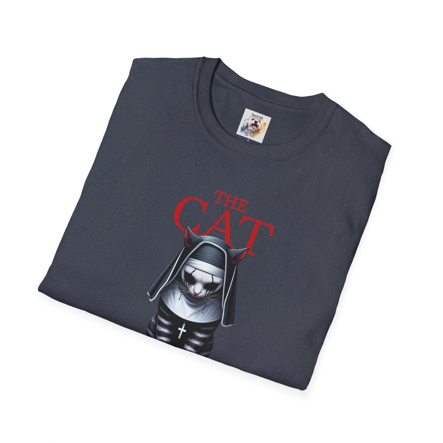 Cat Kitty Unisex Softstyle T-Shirt Nun Design