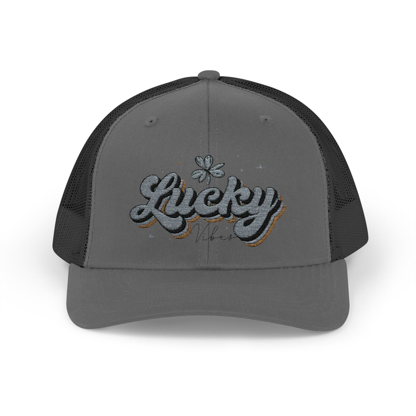 Lucky Vibes Snapback Trucker Cap, Casual Everyday Wear, Gift for Him/Her, Luck Charm Cap, Festival Hat