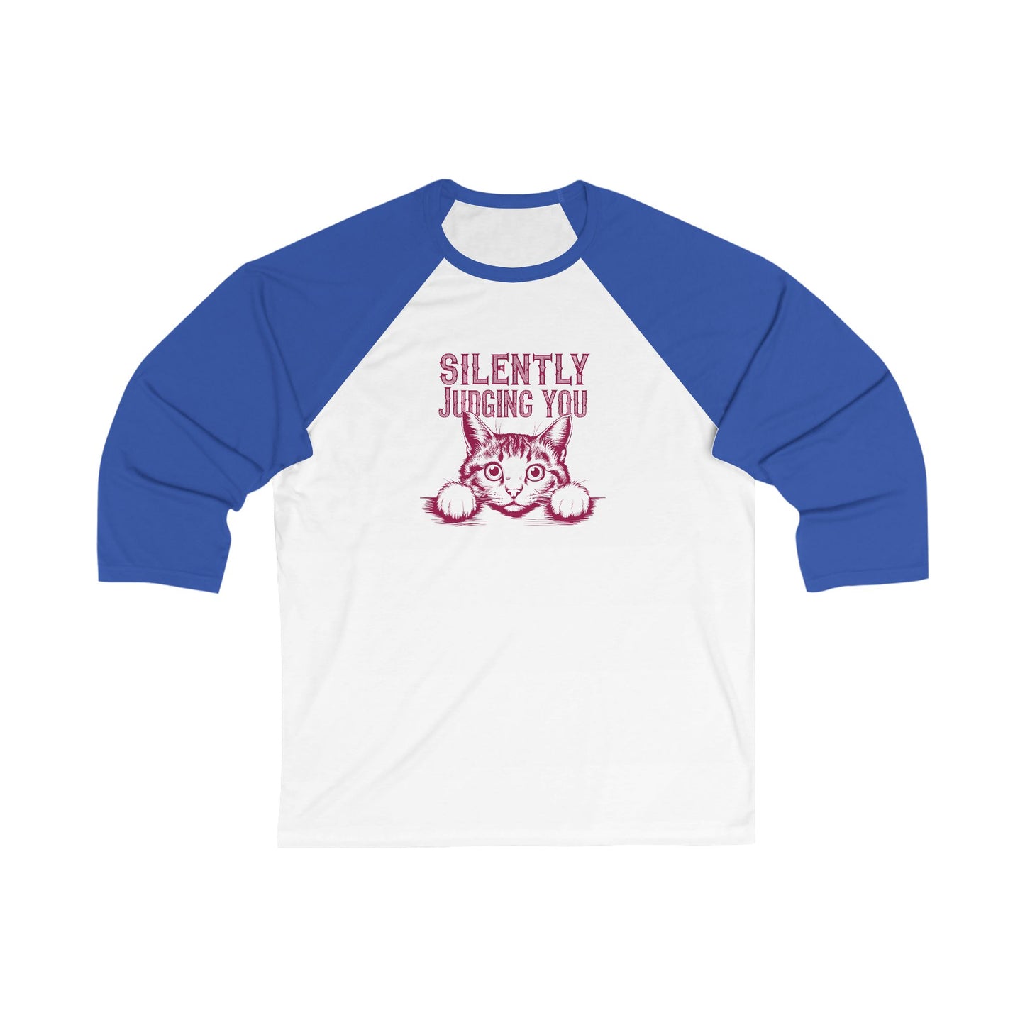 Cat Lover Baseball Tee, Silently Judging you Cat Shirt, Funny Pet Owner Raglan, Vintage Baseball Tshirt, Animal Graphic Tee, Cat Mom Gift