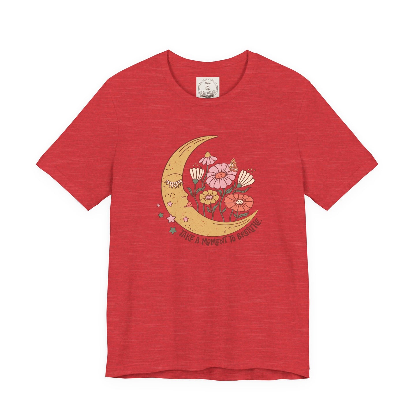 Take a moment to breathe - Boho Retro - MamaDeSushi - Unisex Jersey Short Sleeve Tee