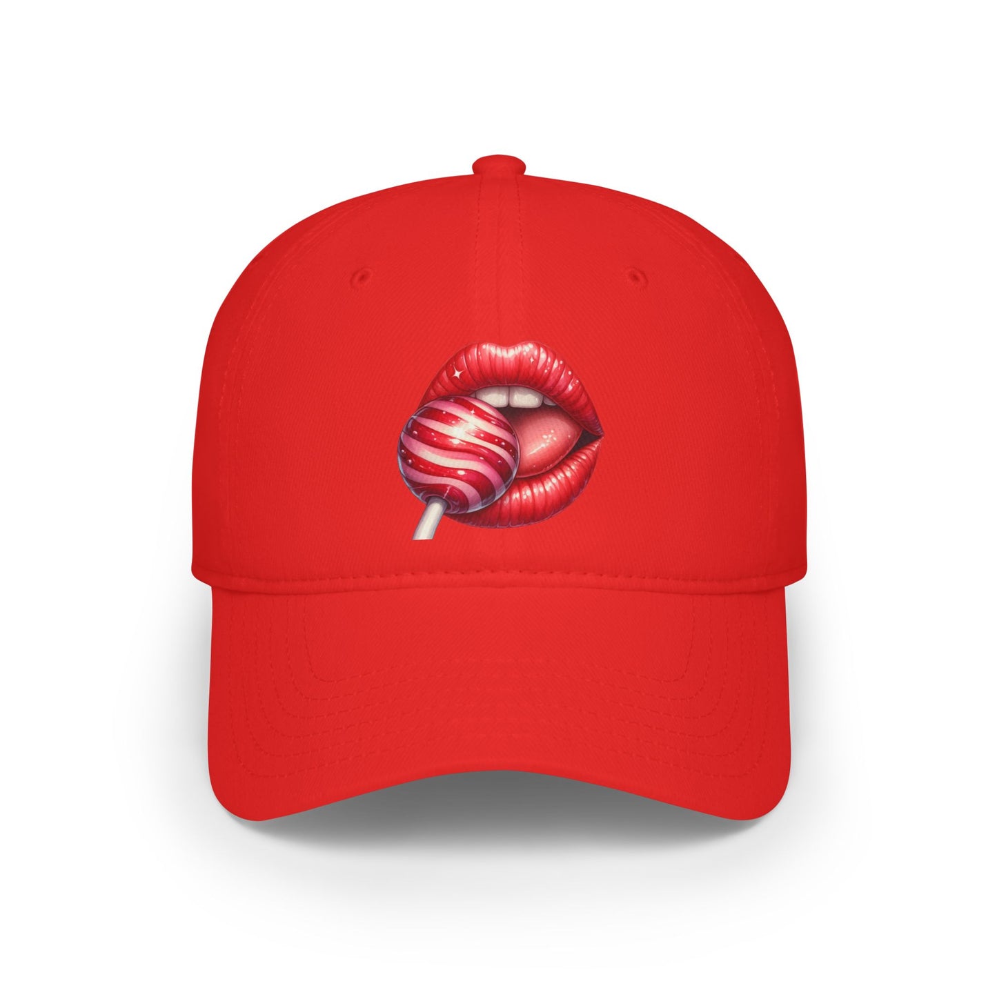 Red Lips Lollipop - Low Profile Baseball Cap