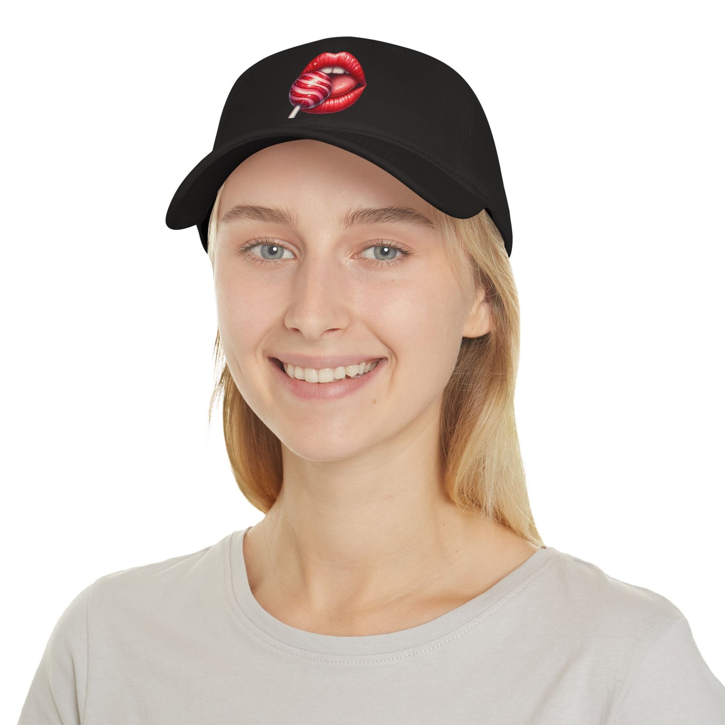Red Lips Lollipop - Low Profile Baseball Cap