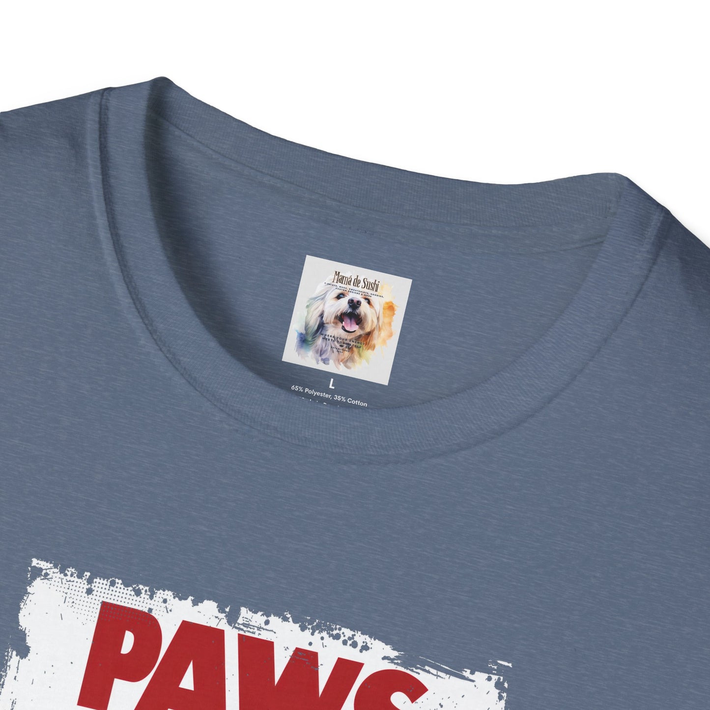 Paws - Jaws Cat - Kitty - MamaDeSushi - Unisex Softstyle T-Shirt