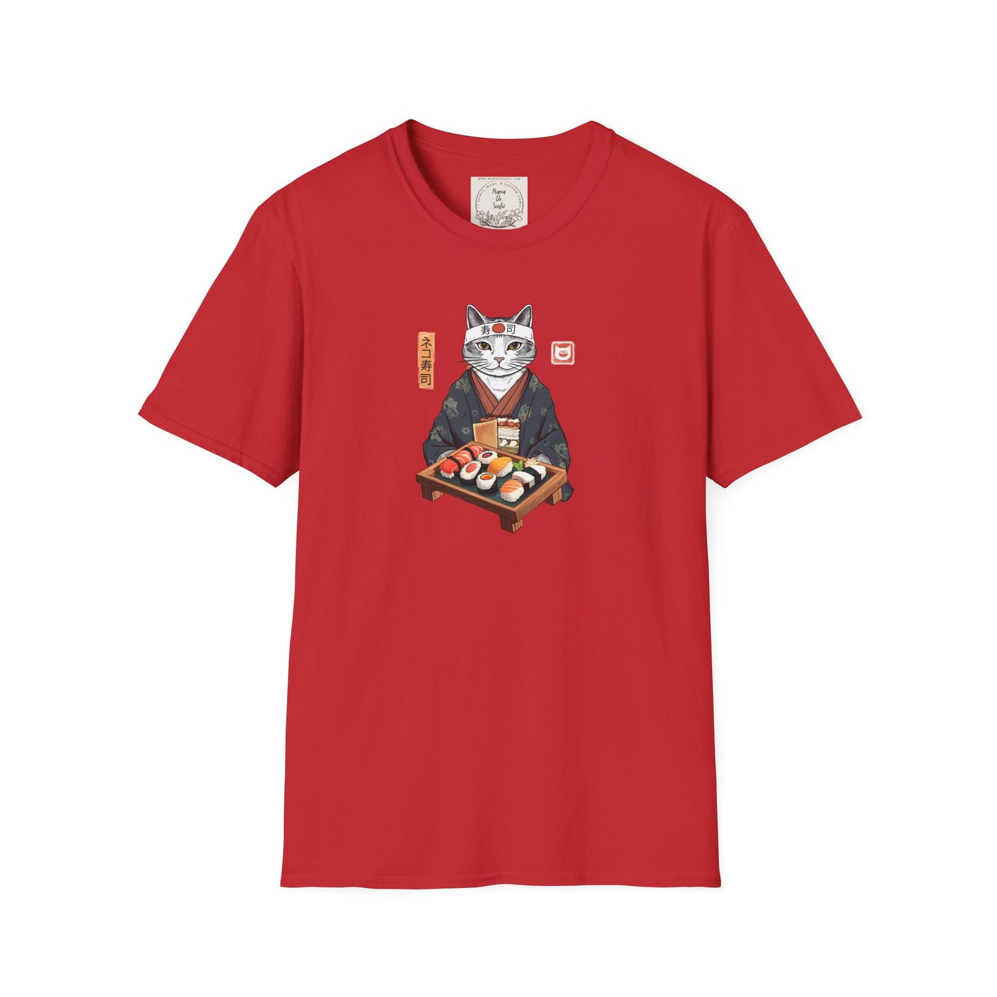 Sensei Kitty - Sushi - MamaDeSushi - Unisex Softstyle T-Shirt