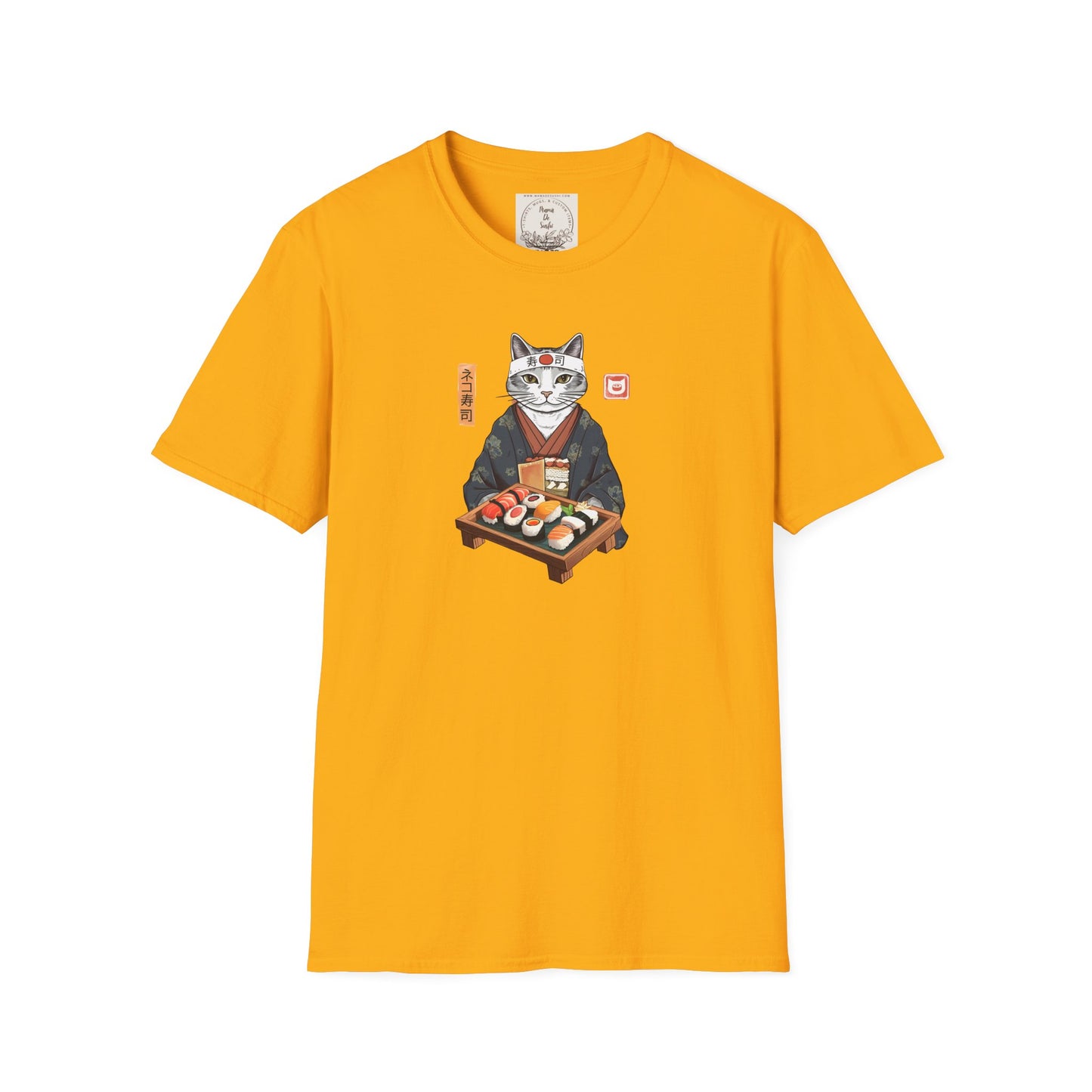Sensei Kitty - Sushi - MamaDeSushi - Unisex Softstyle T-Shirt
