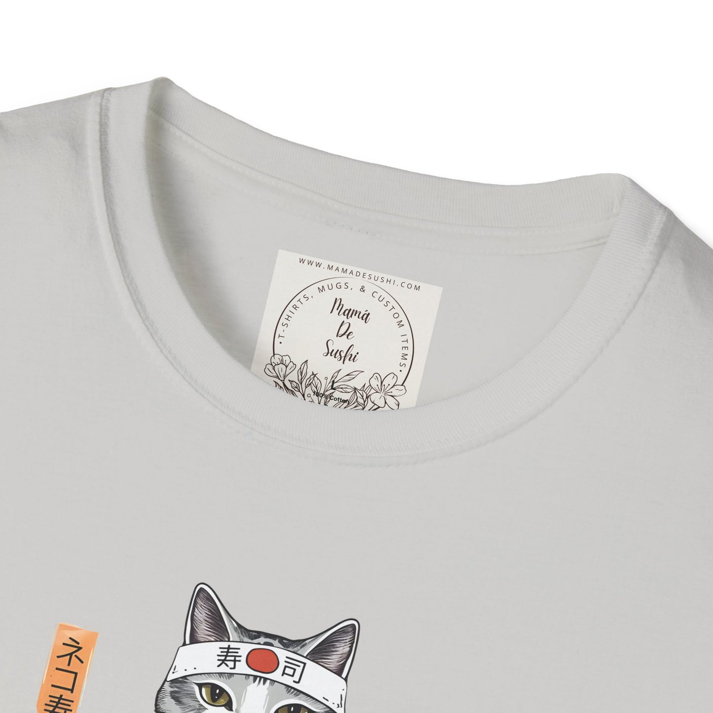 Sensei Kitty - Sushi - MamaDeSushi - Unisex Softstyle T-Shirt
