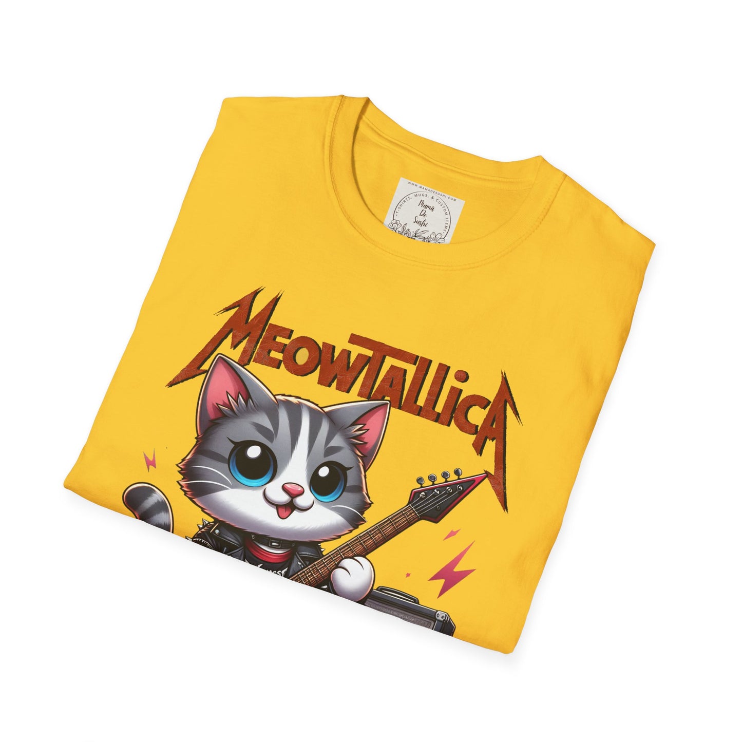 MeowTallicA Cat - Kitty - MamaDeSushi - Unisex Softstyle T-Shirt