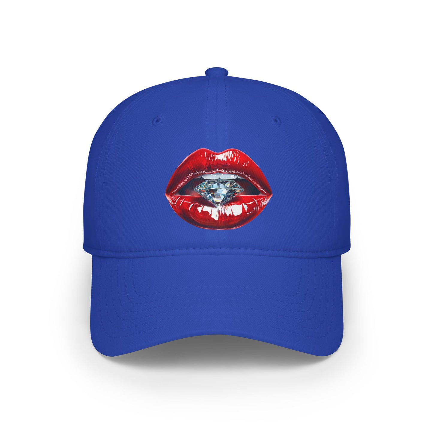 Lips that tease, diamonds that please - Low Profile Baseball Cap