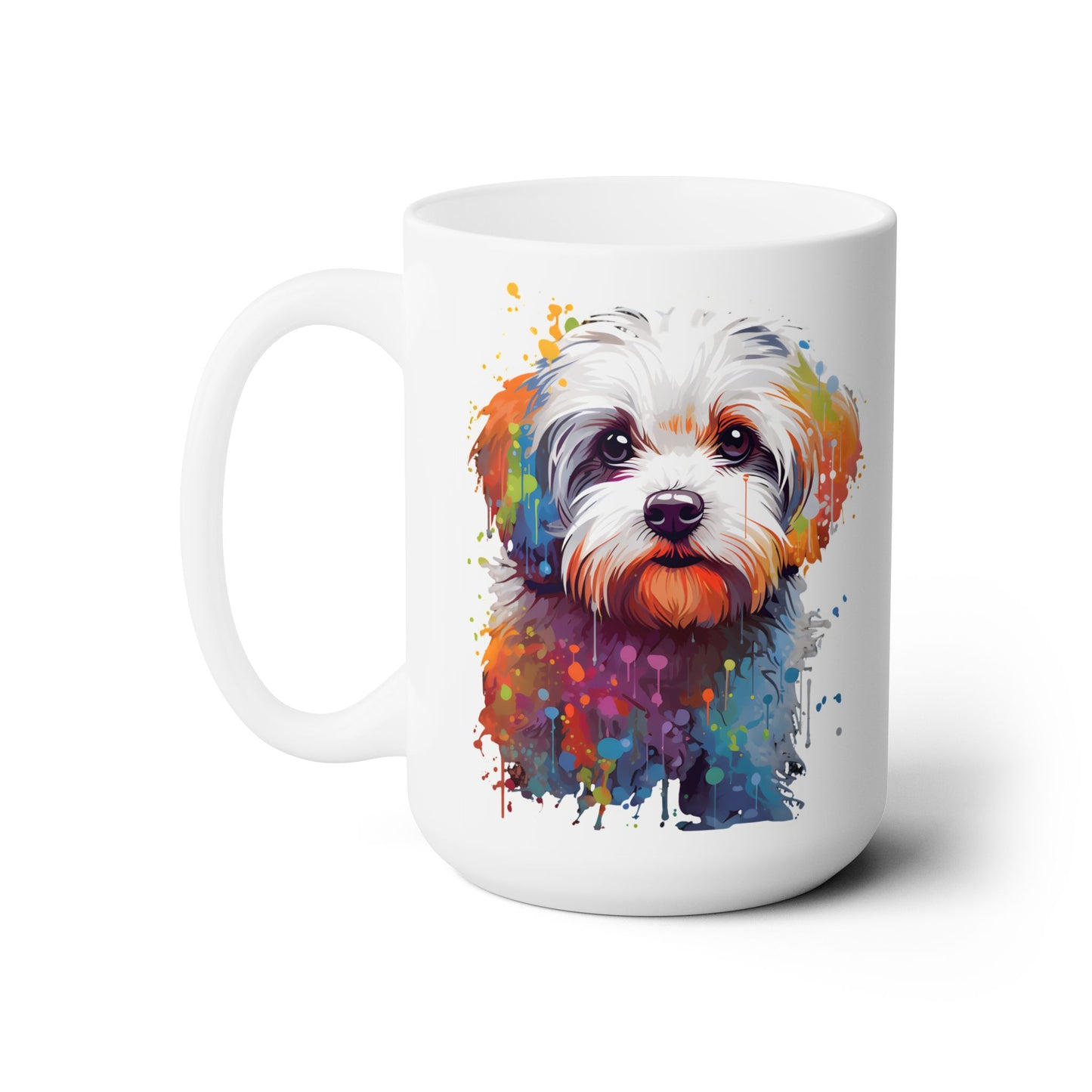 Splish Splash Maltese - MamaDeSushi - Ceramic Mug 15oz