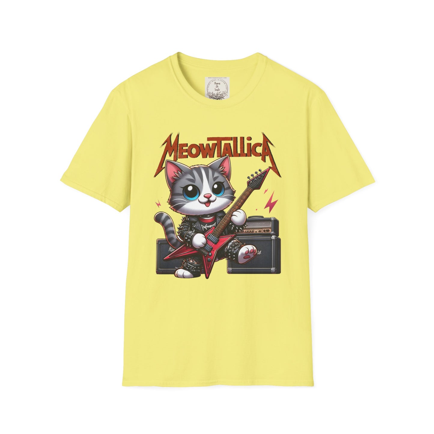 MeowTallicA Cat - Kitty - MamaDeSushi - Unisex Softstyle T-Shirt