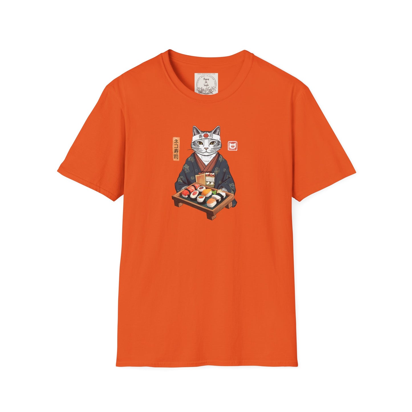 Sensei Kitty - Sushi - MamaDeSushi - Unisex Softstyle T-Shirt