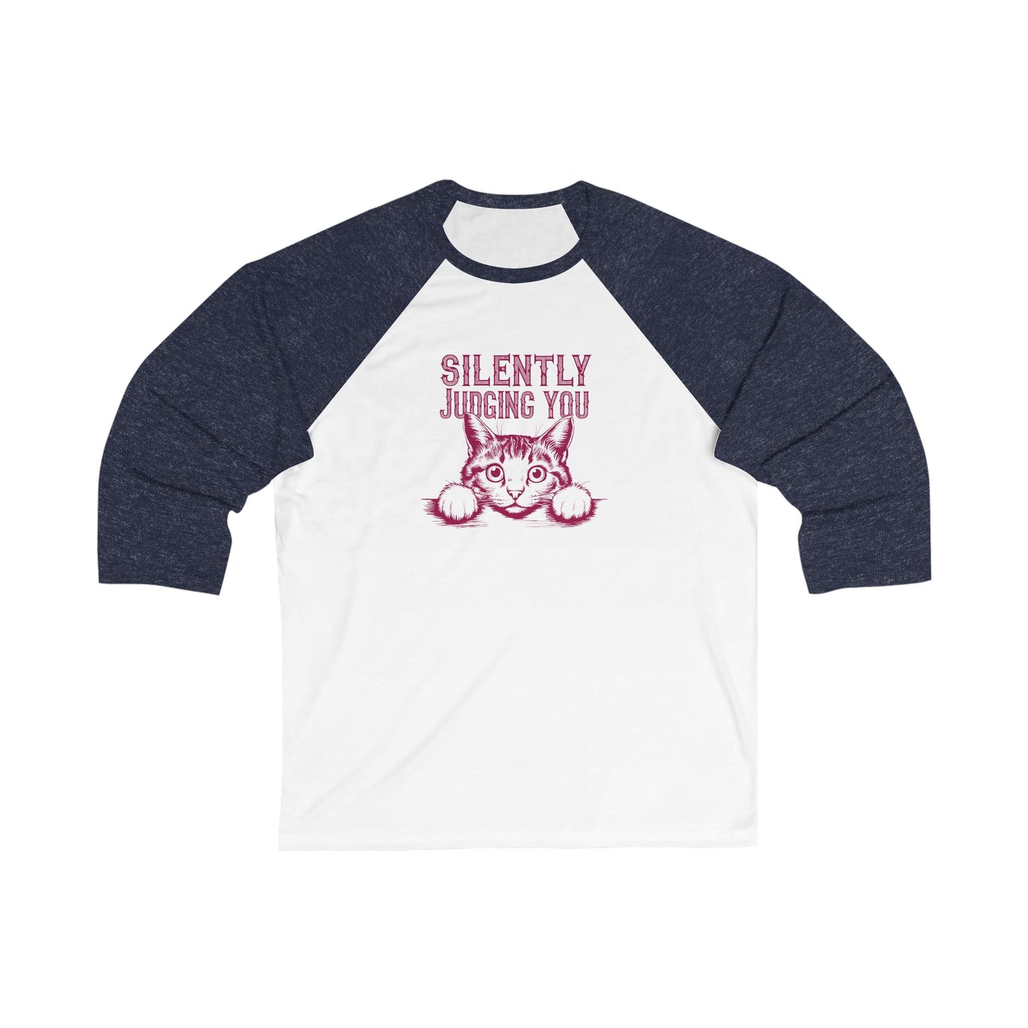 Cat Lover Baseball Tee, Silently Judging you Cat Shirt, Funny Pet Owner Raglan, Vintage Baseball Tshirt, Animal Graphic Tee, Cat Mom Gift