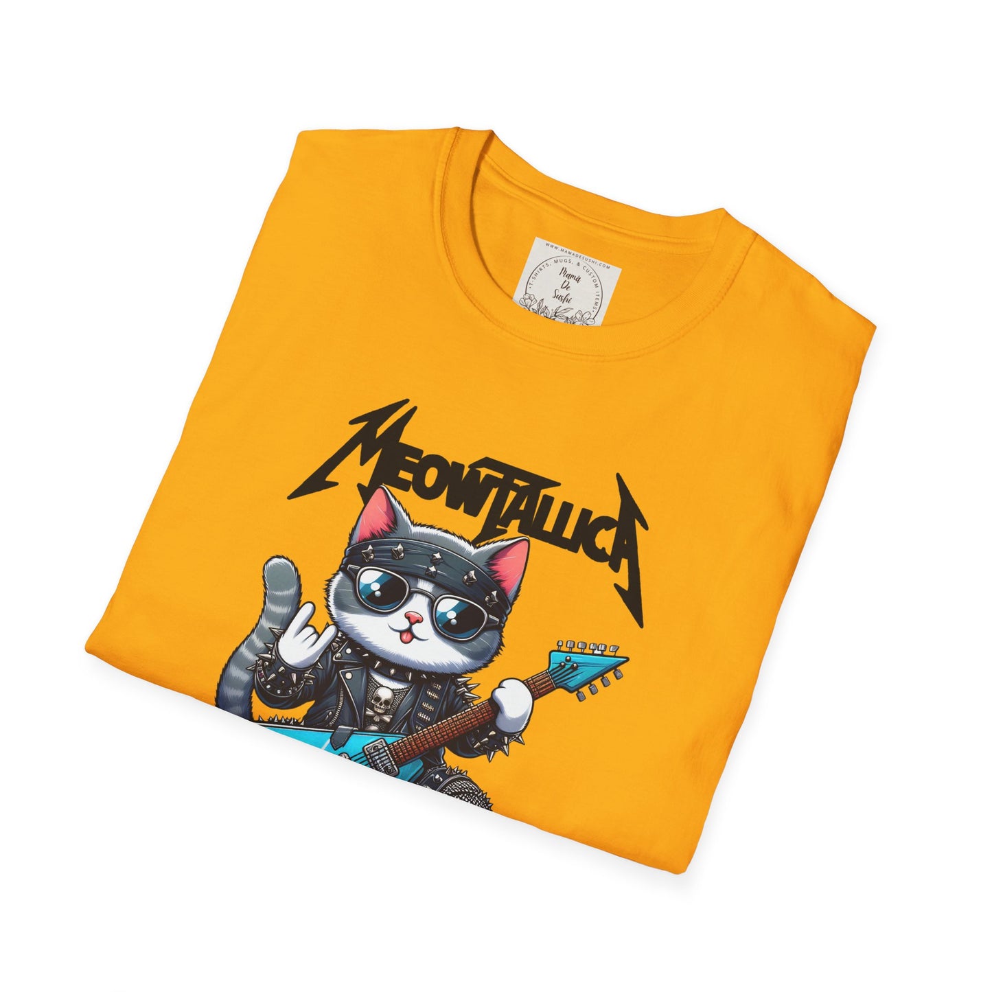 MeowTallica - Cat - Kitty - MamaDeSushi - Unisex Softstyle T-Shirt