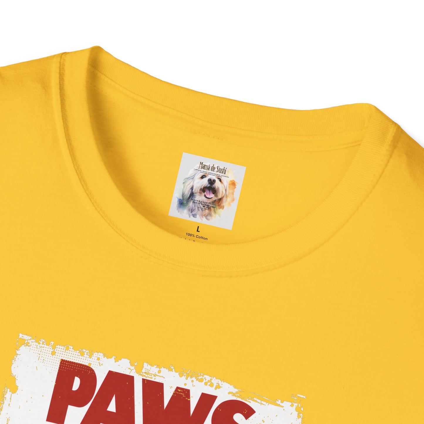 Paws - Jaws Cat - Kitty - MamaDeSushi - Unisex Softstyle T-Shirt