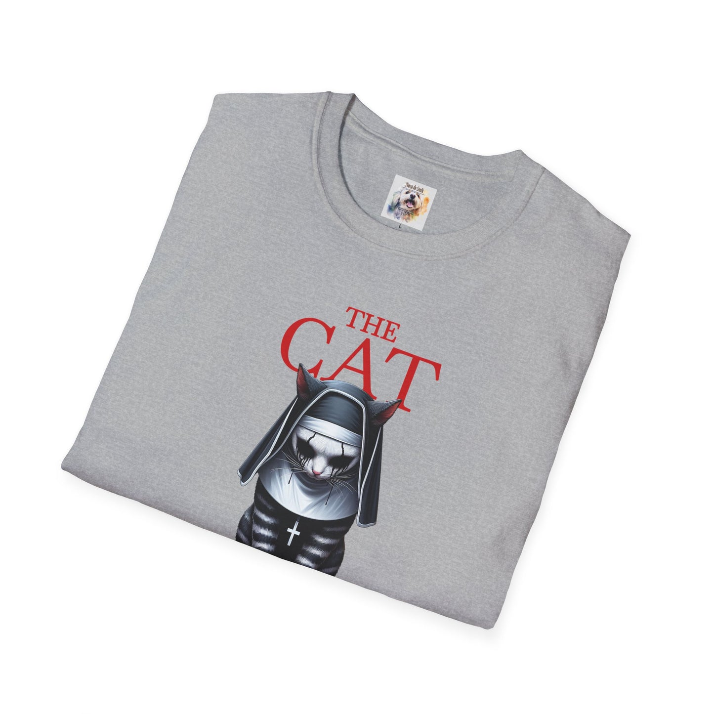 Cat Kitty Unisex Softstyle T-Shirt Nun Design