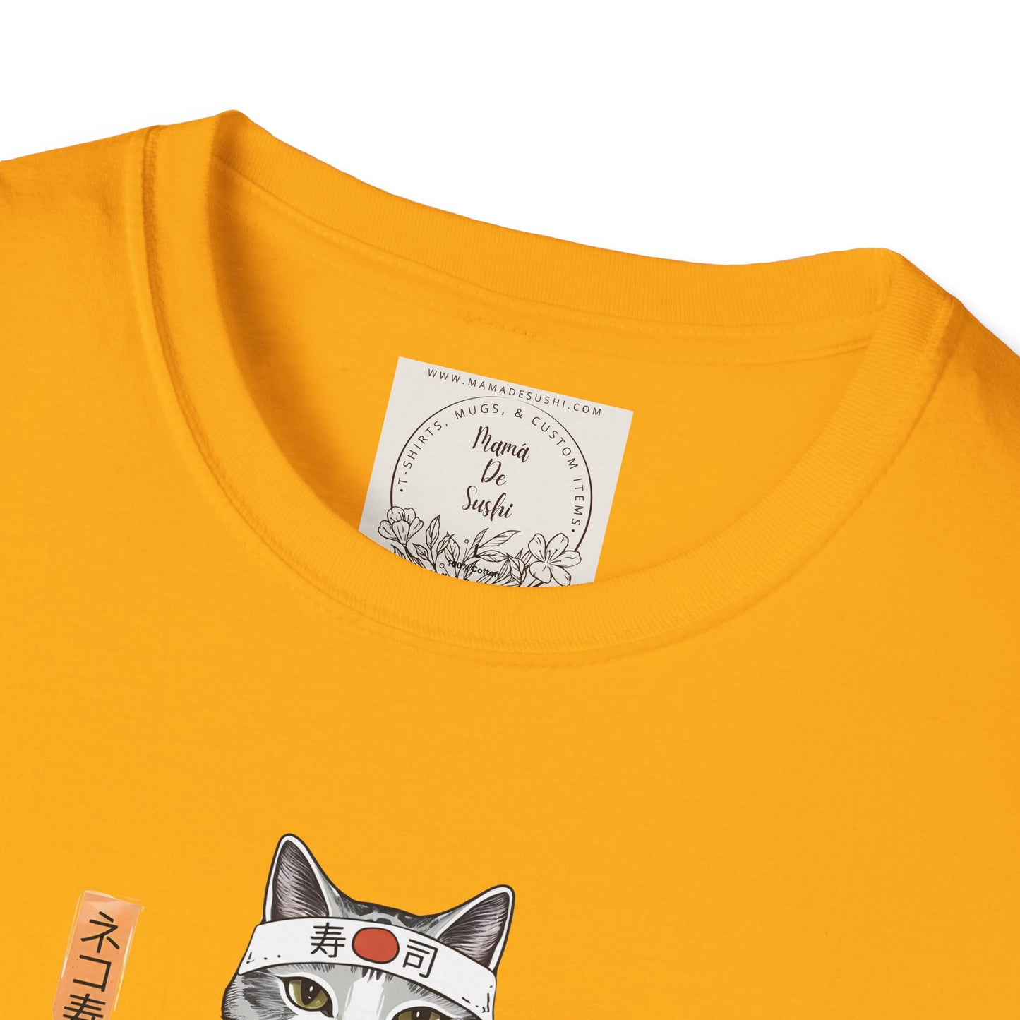Sensei Kitty - Sushi - MamaDeSushi - Unisex Softstyle T-Shirt