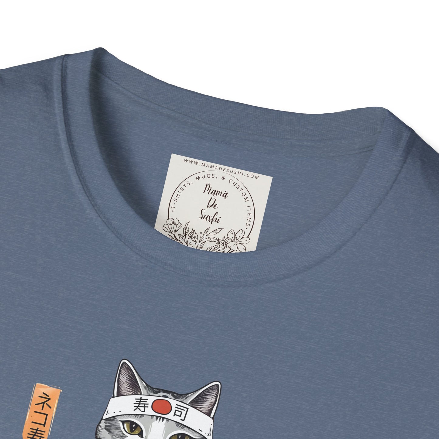 Sensei Kitty - Sushi - MamaDeSushi - Unisex Softstyle T-Shirt