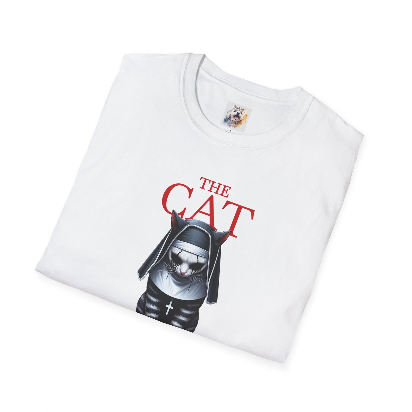 Cat Kitty Unisex Softstyle T-Shirt Nun Design