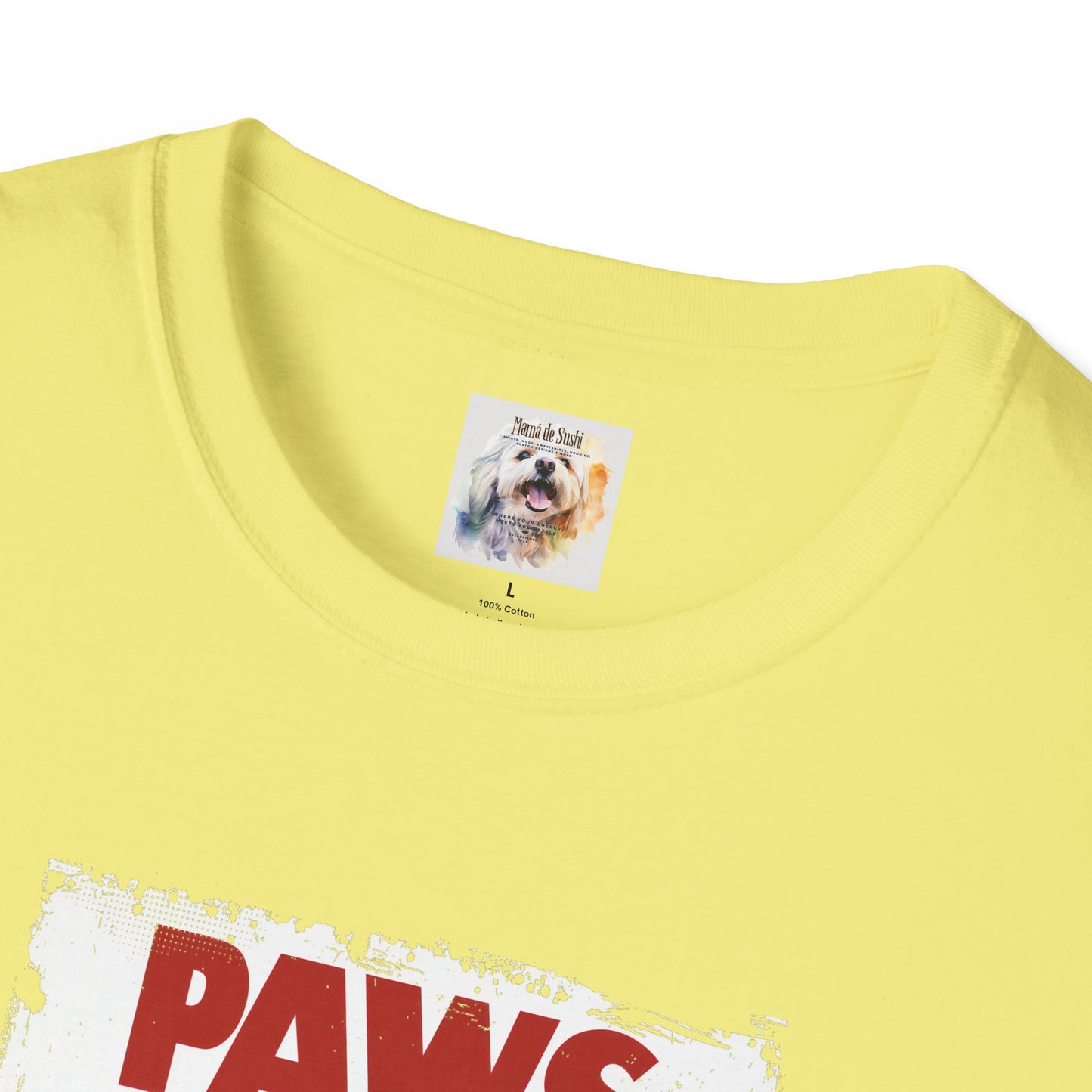 Paws - Jaws Cat - Kitty - MamaDeSushi - Unisex Softstyle T-Shirt