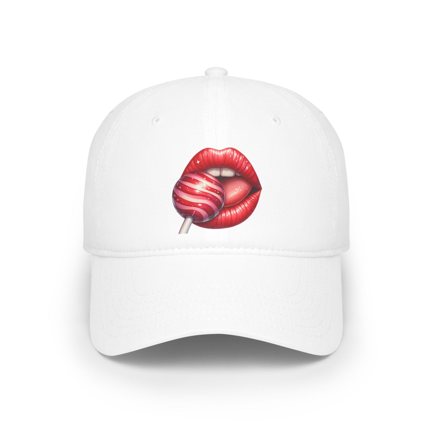 Red Lips Lollipop - Low Profile Baseball Cap