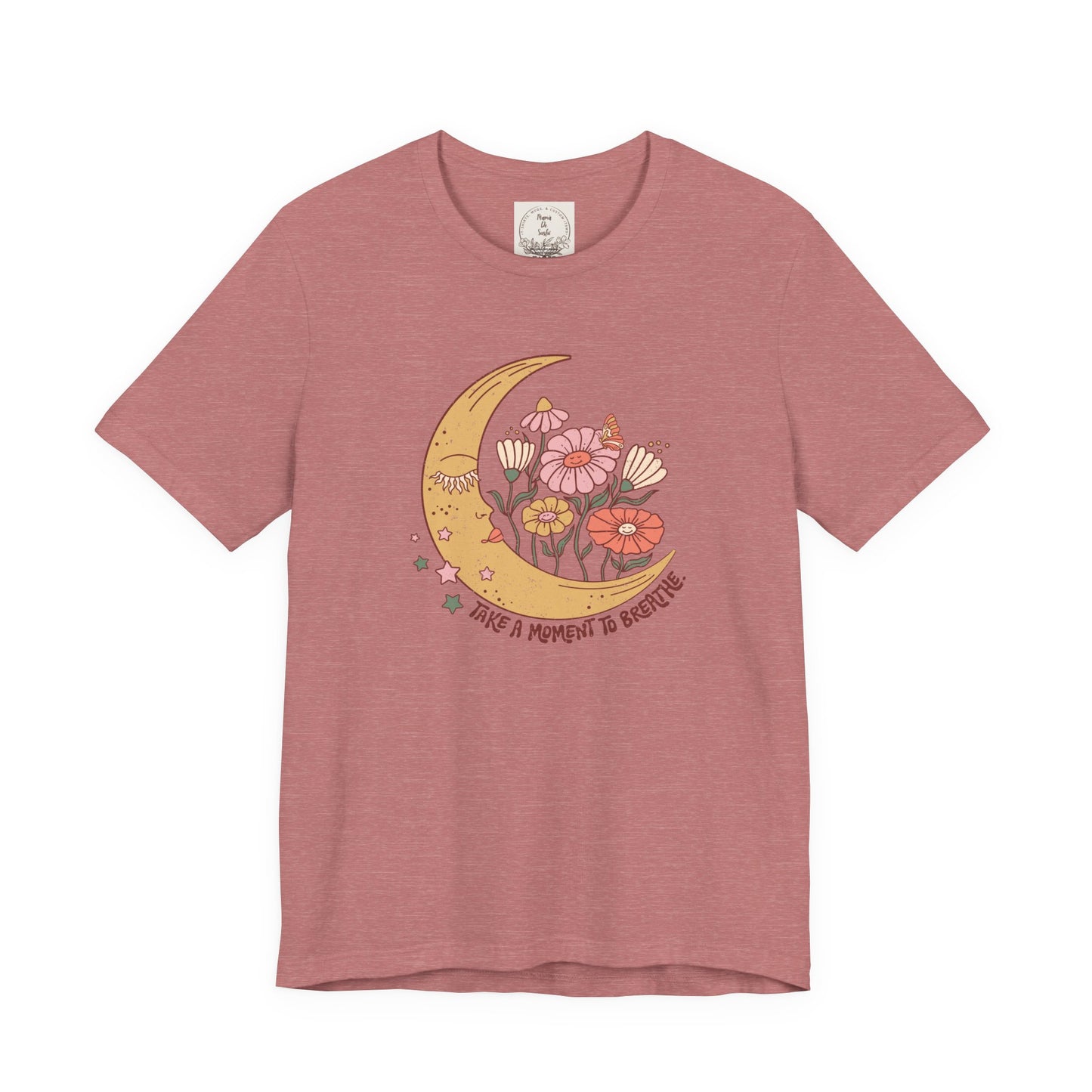 Take a moment to breathe - Boho Retro - MamaDeSushi - Unisex Jersey Short Sleeve Tee