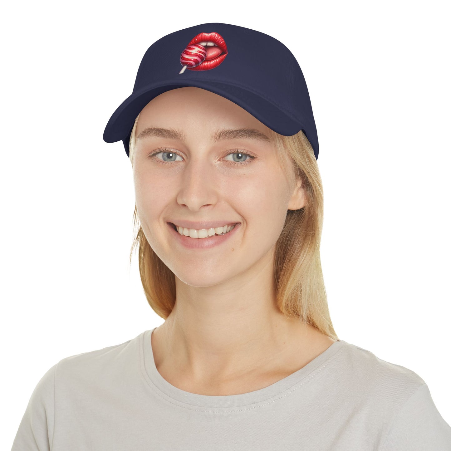 Red Lips Lollipop - Low Profile Baseball Cap