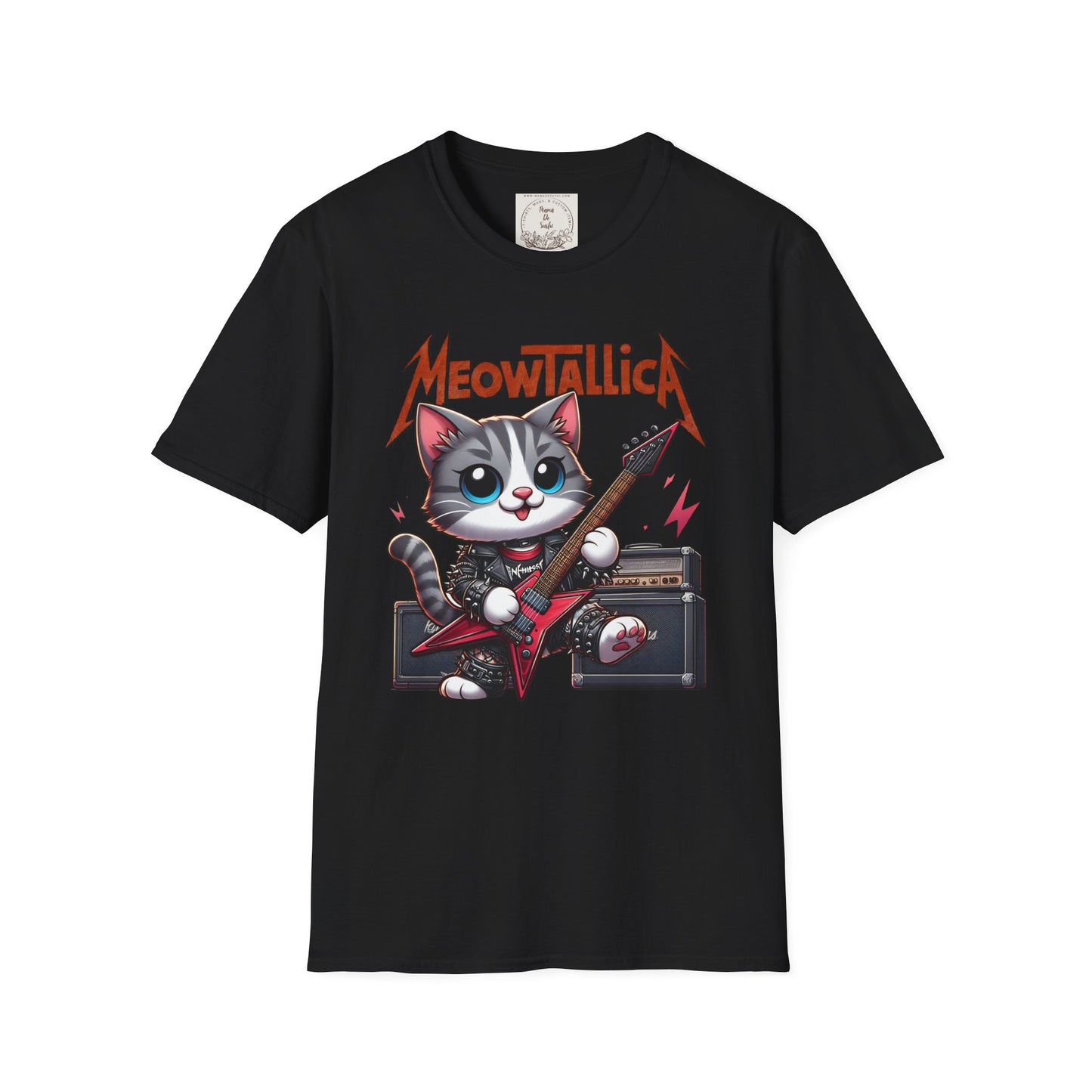 MeowTallicA Cat - Kitty - MamaDeSushi - Unisex Softstyle T-Shirt