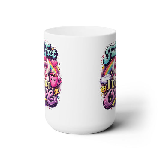 Ceramic Mug 15oz - Fun Fact, I don't care - Maltese