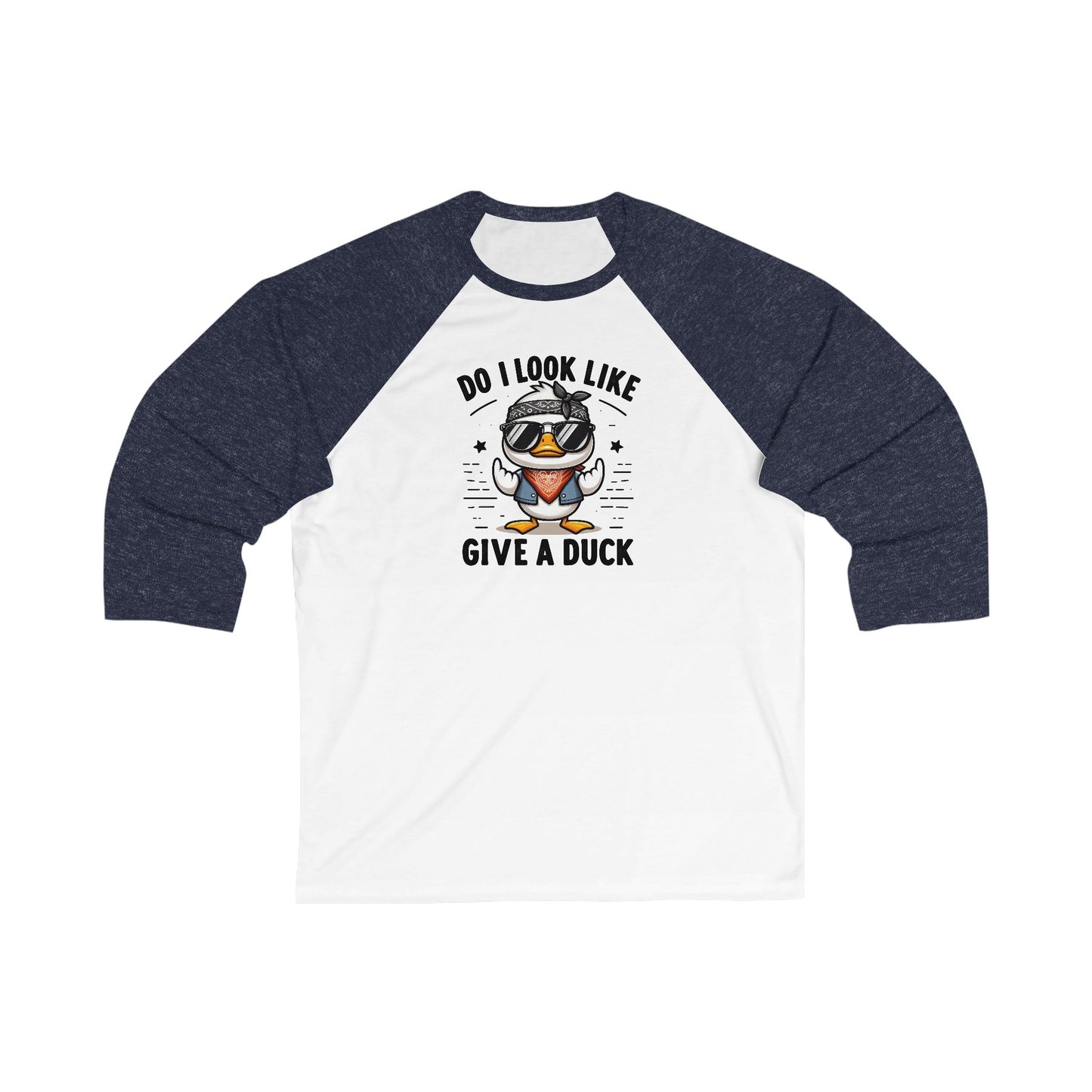 Funny Duck Graphic Unisex Baseball Tee - Sarcastic Animal Print Shirt, Quirky Bird Lover Top, Humorous Graphic Tee, Novelty Gift for anyone