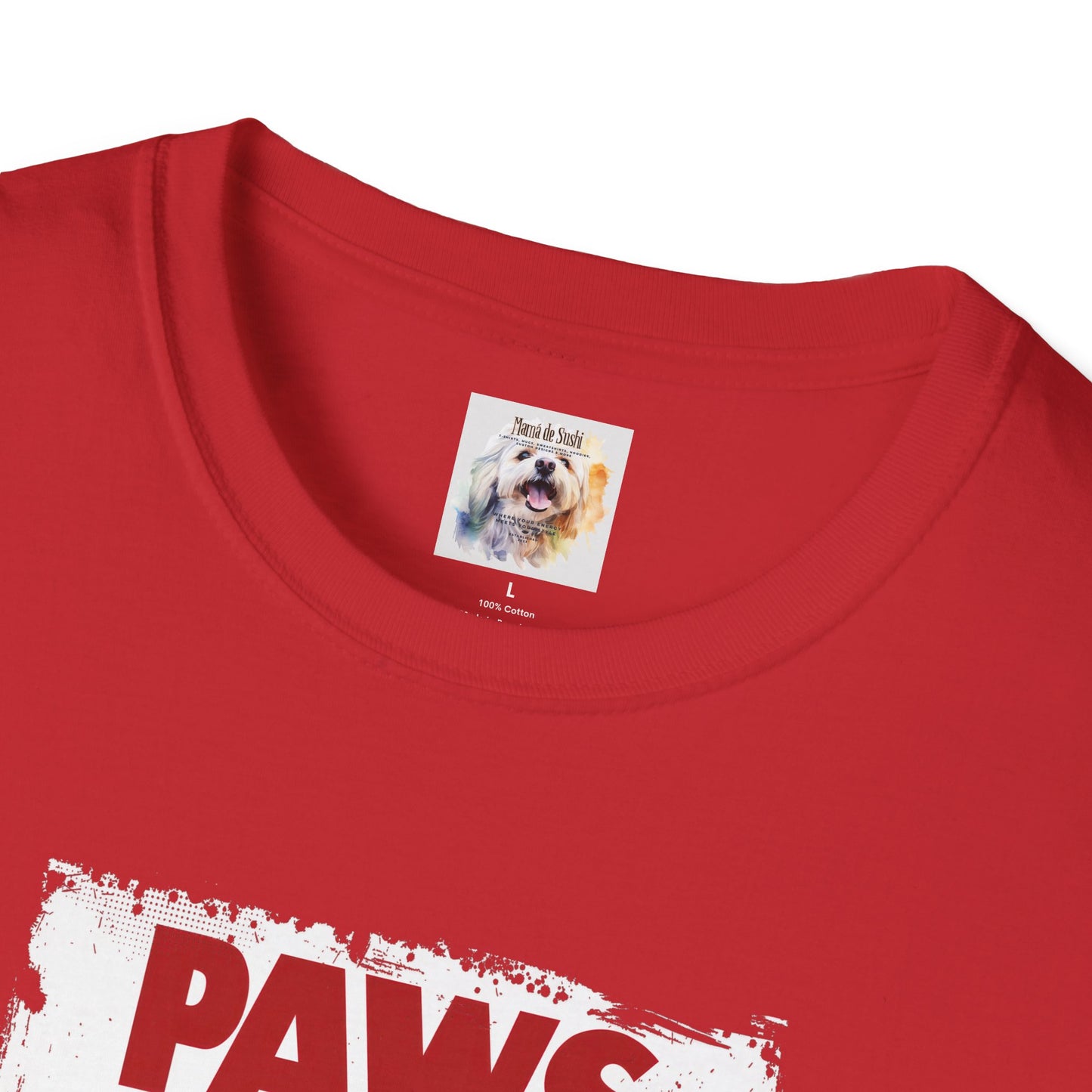 Paws - Jaws Cat - Kitty - MamaDeSushi - Unisex Softstyle T-Shirt