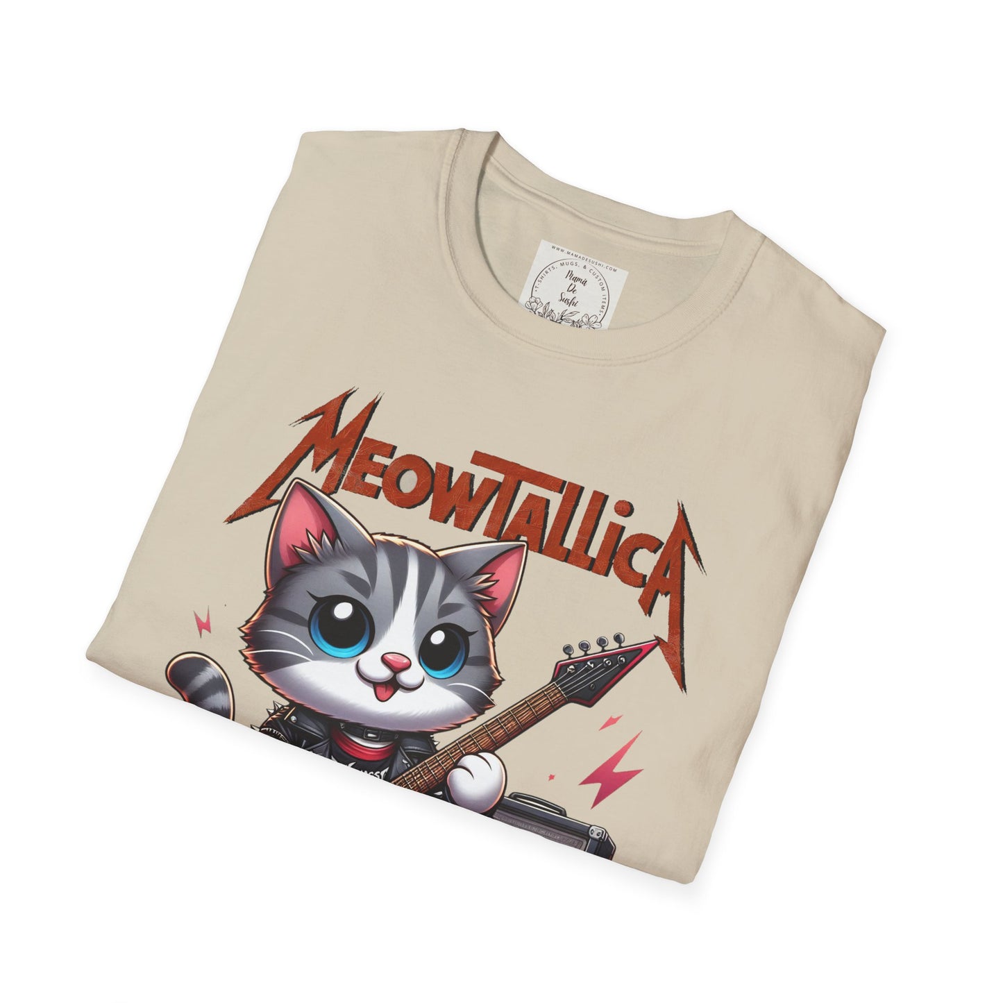 MeowTallicA Cat - Kitty - MamaDeSushi - Unisex Softstyle T-Shirt