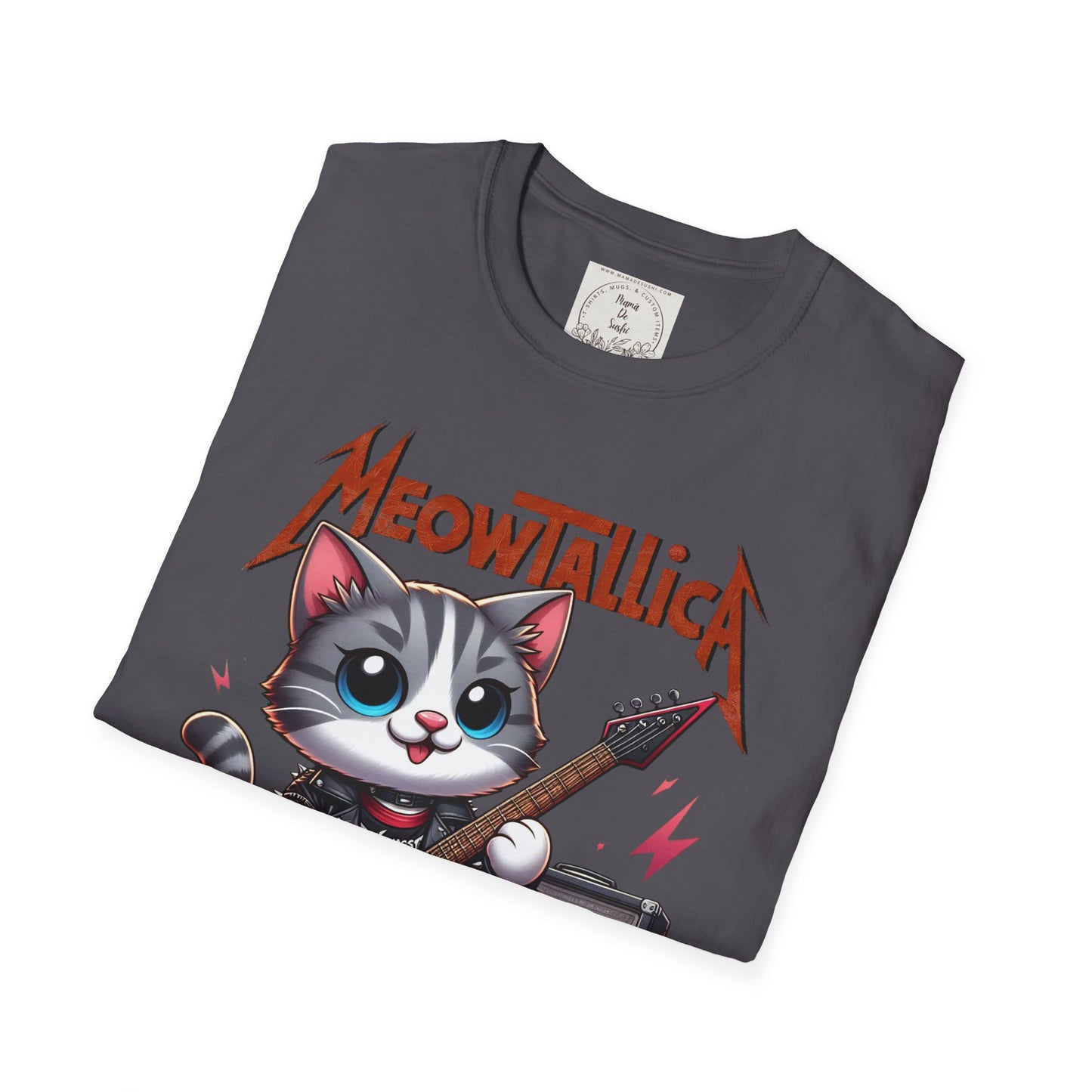 MeowTallicA Cat - Kitty - MamaDeSushi - Unisex Softstyle T-Shirt