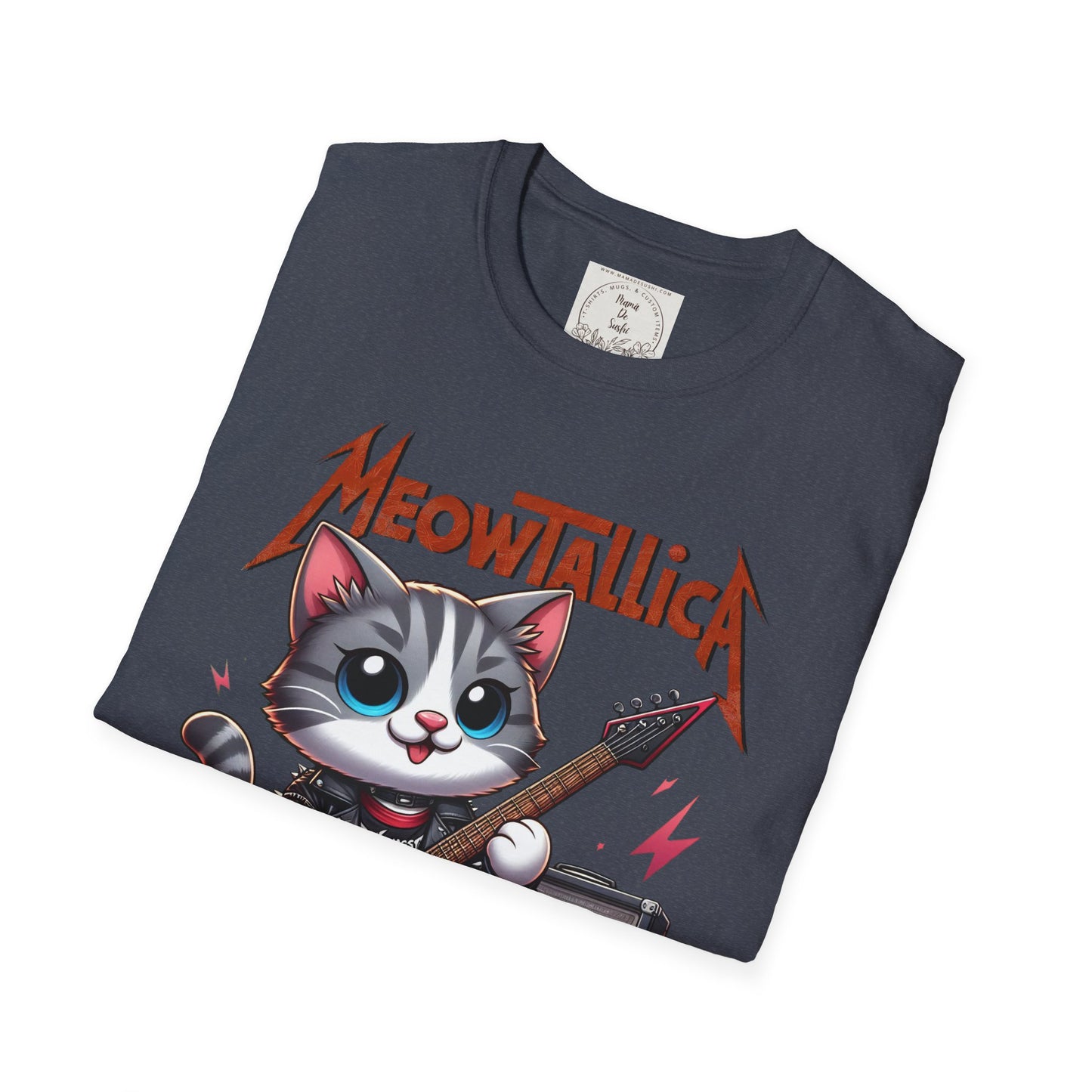 MeowTallicA Cat - Kitty - MamaDeSushi - Unisex Softstyle T-Shirt