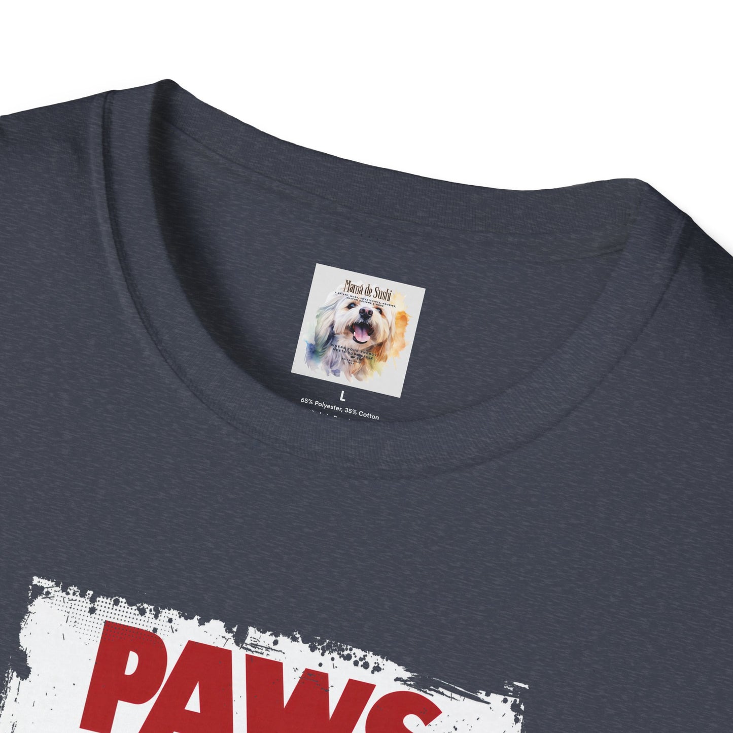 Paws - Jaws Cat - Kitty - MamaDeSushi - Unisex Softstyle T-Shirt