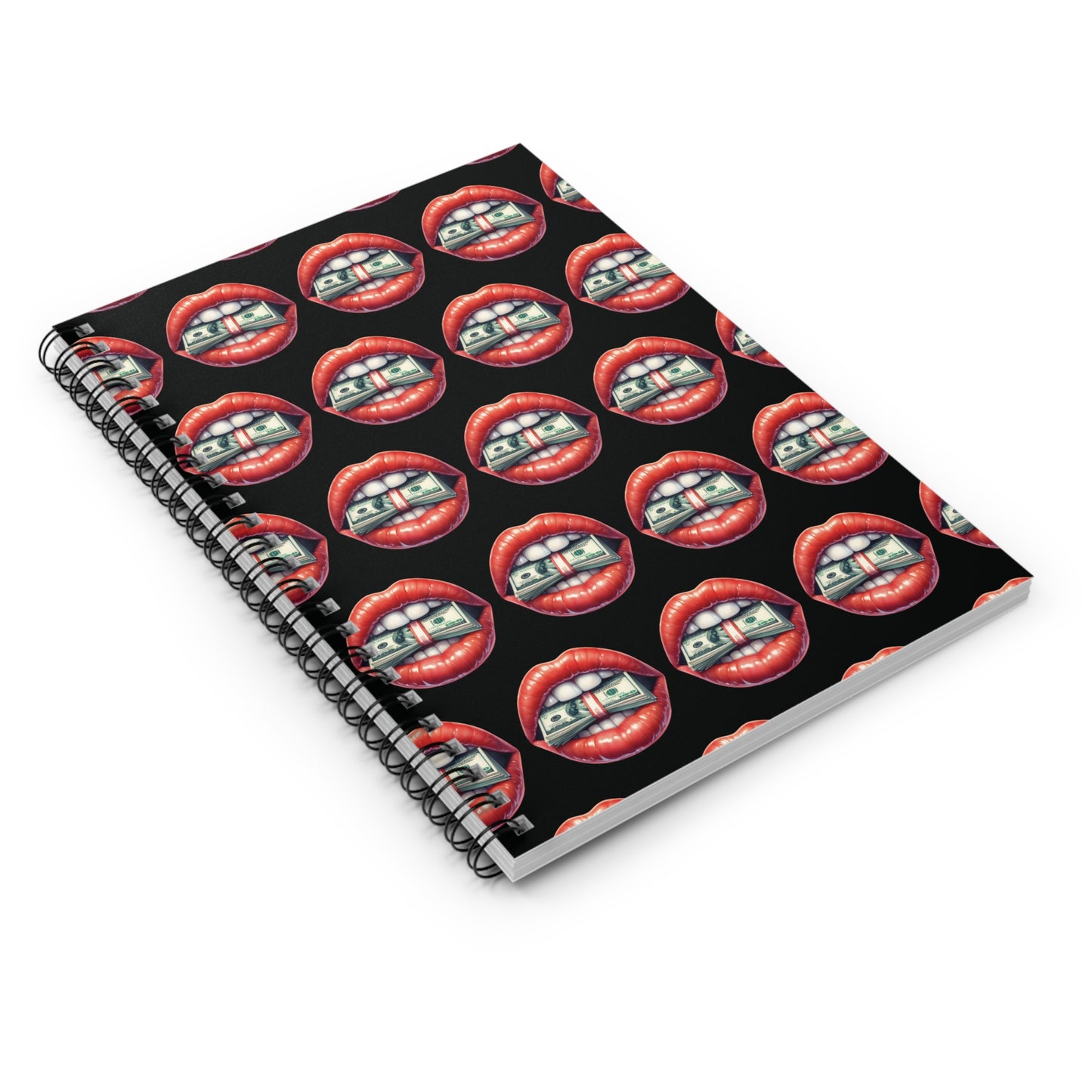 Spiral Notebook - Money Lips Manifesting Ruled Line Journal, Law of Attraction Notebook, Manifestation Diary, Inspirational Notebook, Money