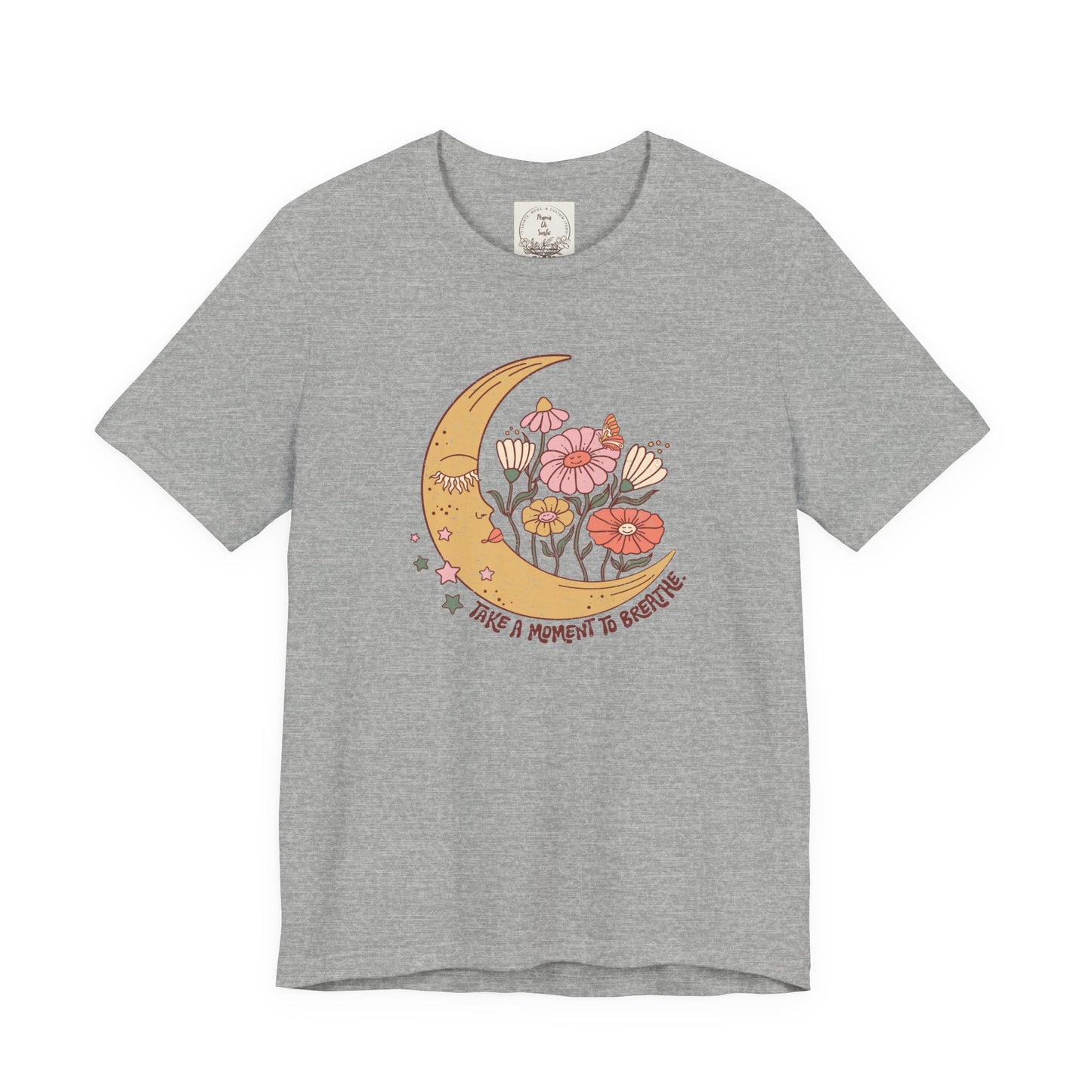 Take a moment to breathe - Boho Retro - MamaDeSushi - Unisex Jersey Short Sleeve Tee