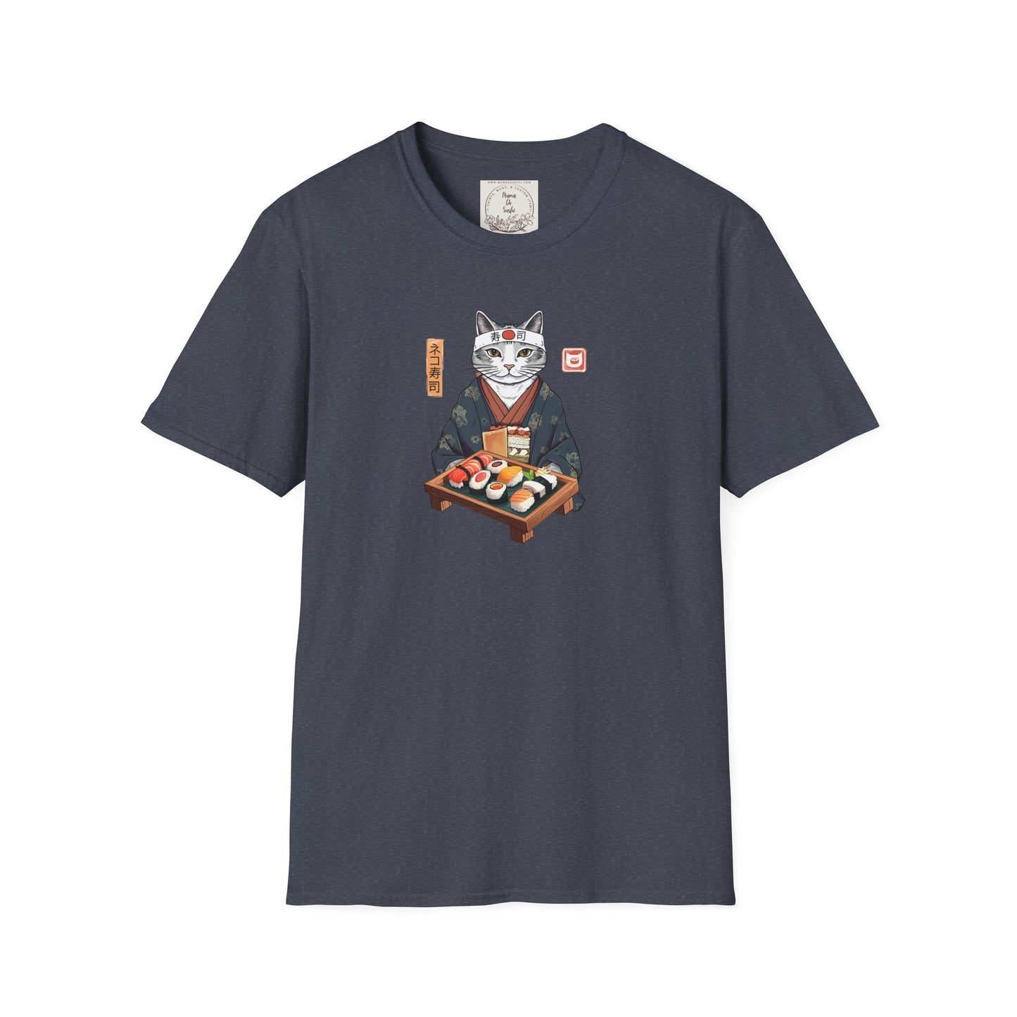 Sensei Kitty - Sushi - MamaDeSushi - Unisex Softstyle T-Shirt