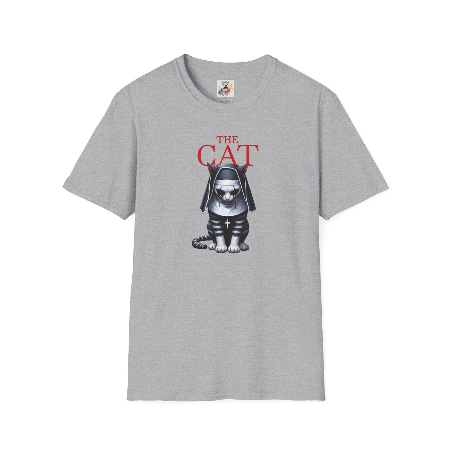 Cat Kitty Unisex Softstyle T-Shirt Nun Design