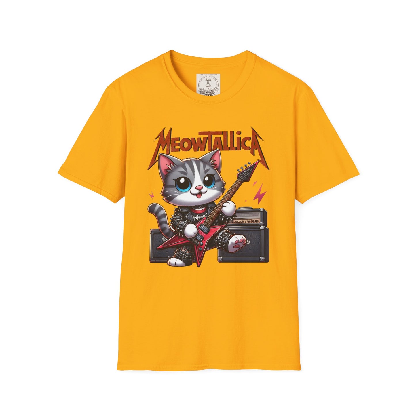 MeowTallicA Cat - Kitty - MamaDeSushi - Unisex Softstyle T-Shirt