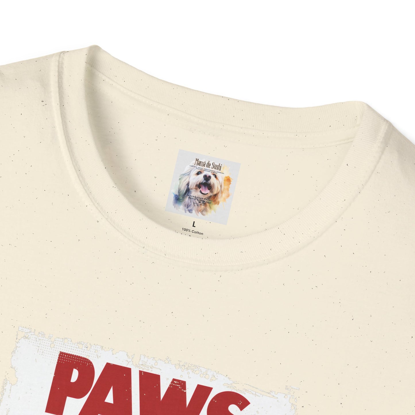 Paws - Jaws Cat - Kitty - MamaDeSushi - Unisex Softstyle T-Shirt