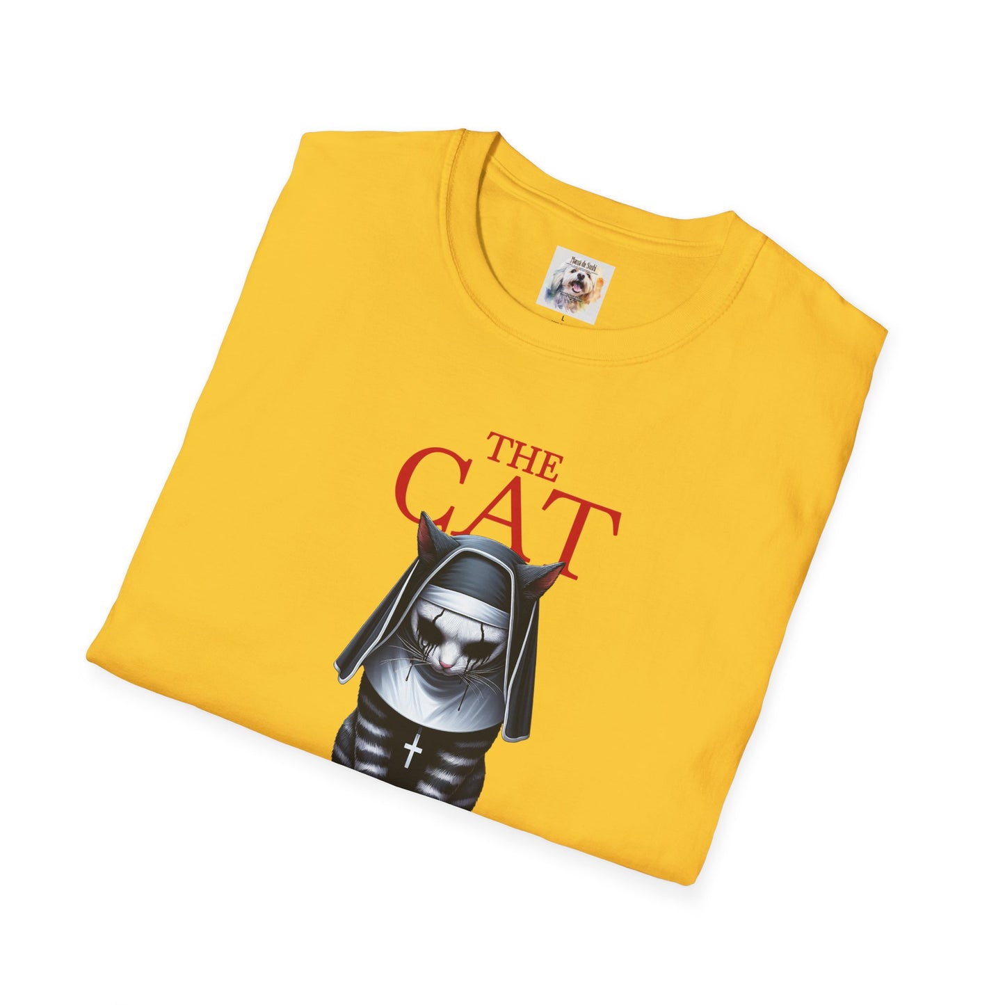 Cat Kitty Unisex Softstyle T-Shirt Nun Design