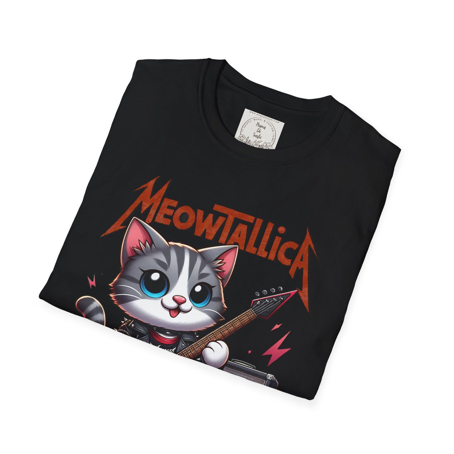 MeowTallicA Cat - Kitty - MamaDeSushi - Unisex Softstyle T-Shirt