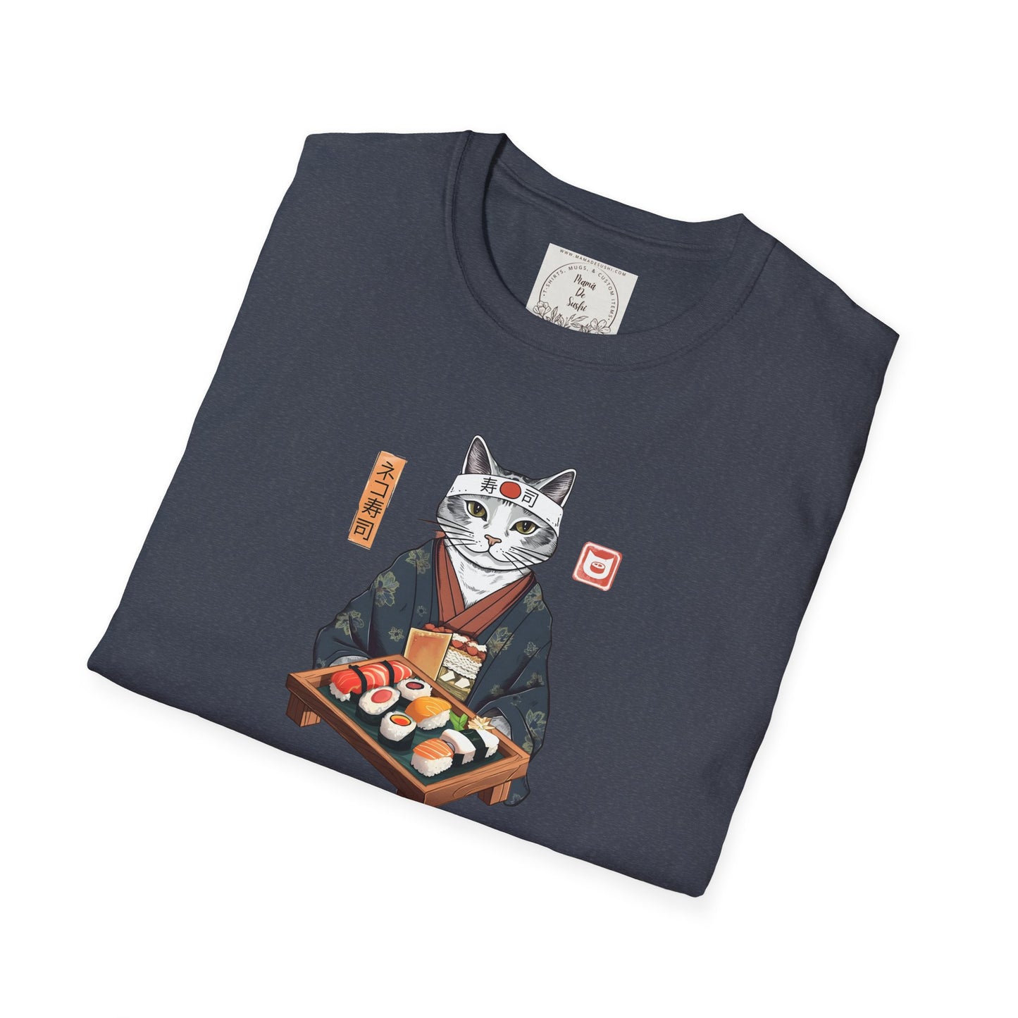 Sensei Kitty - Sushi - MamaDeSushi - Unisex Softstyle T-Shirt
