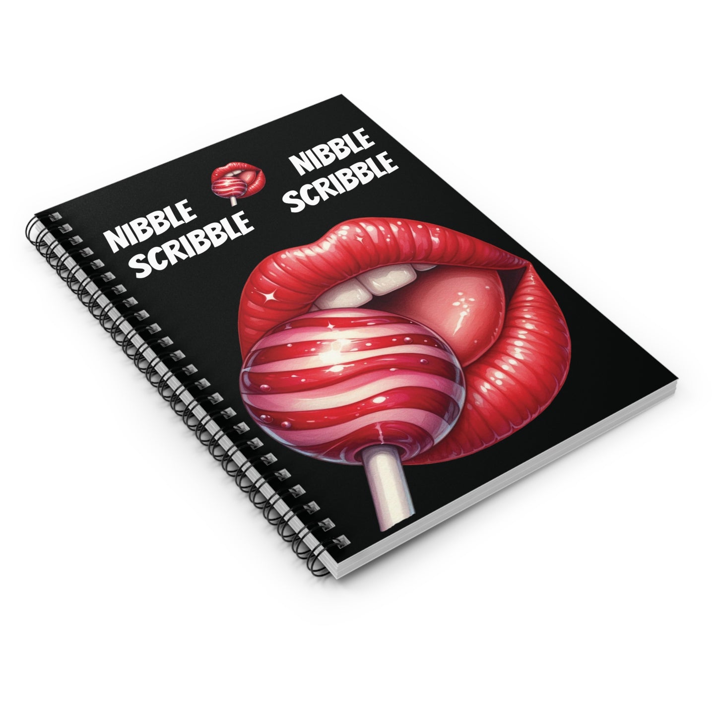 Nibble Nibble Scribble Scribble Spiral Notebook - Ruled Line, Journal, Diary, Stationery, Cute Kawaii Notebook, Back to School Gift