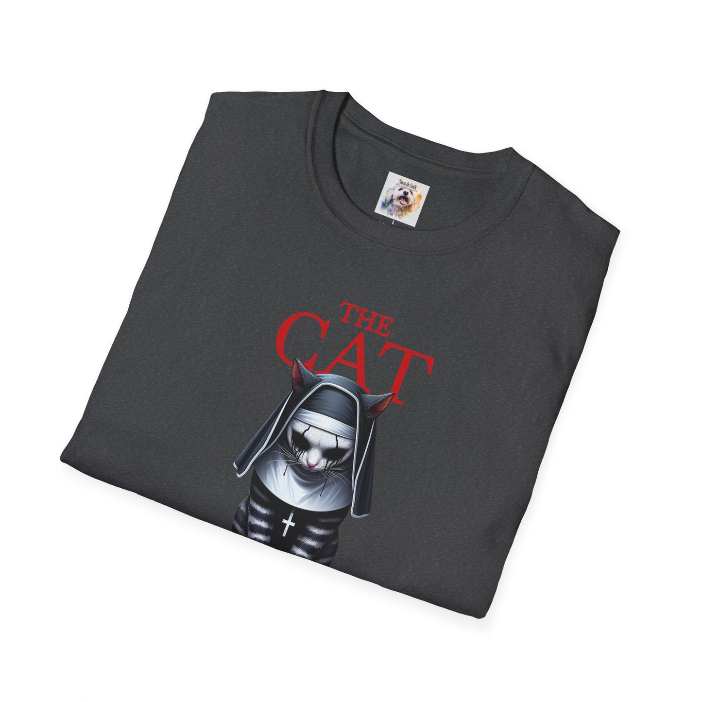 Cat Kitty Unisex Softstyle T-Shirt Nun Design