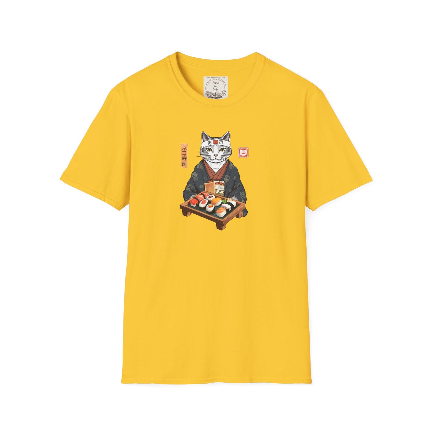 Sensei Kitty - Sushi - MamaDeSushi - Unisex Softstyle T-Shirt