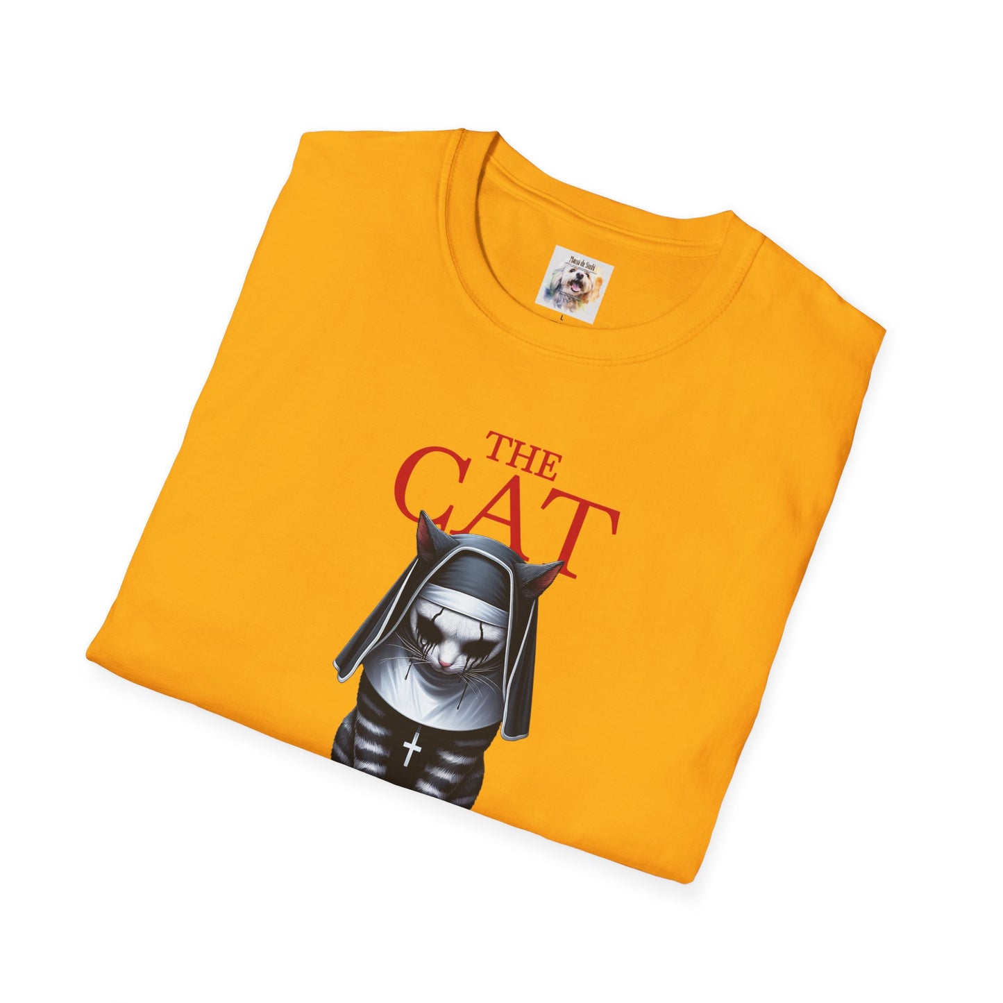 Cat Kitty Unisex Softstyle T-Shirt Nun Design