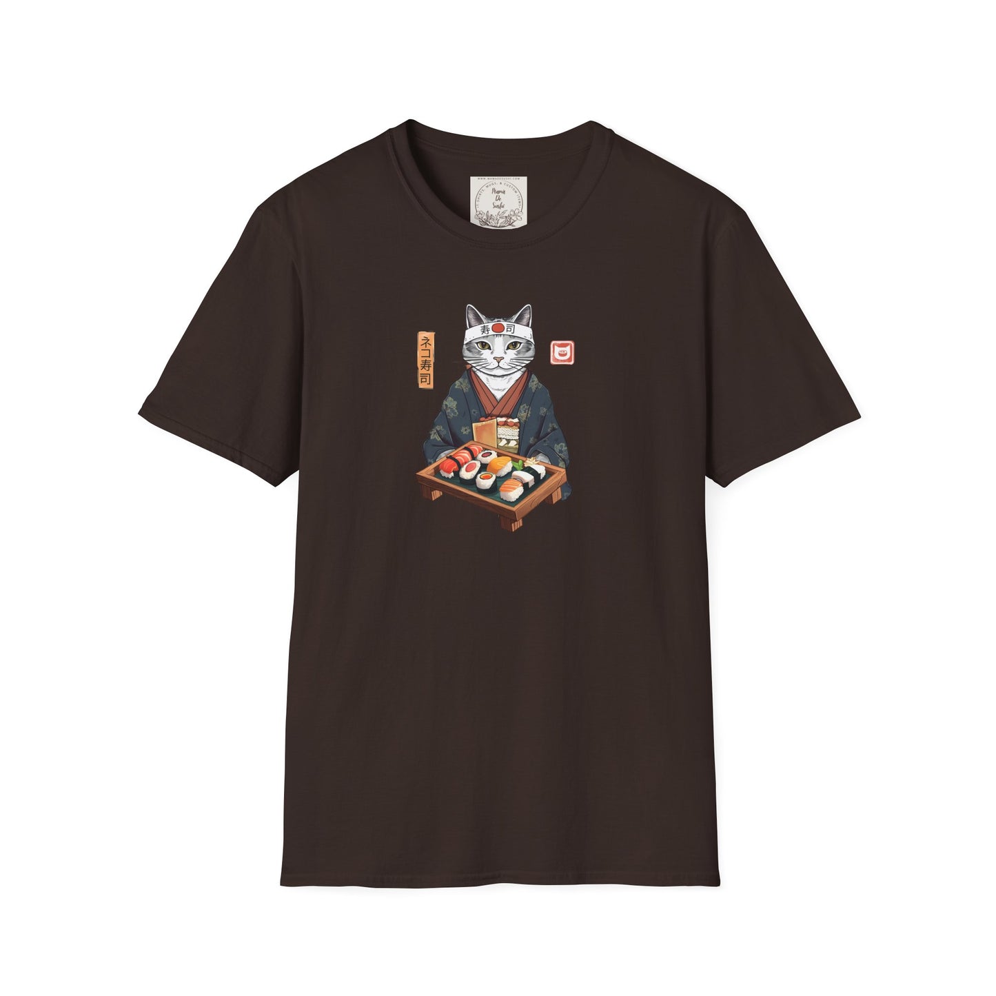 Sensei Kitty - Sushi - MamaDeSushi - Unisex Softstyle T-Shirt