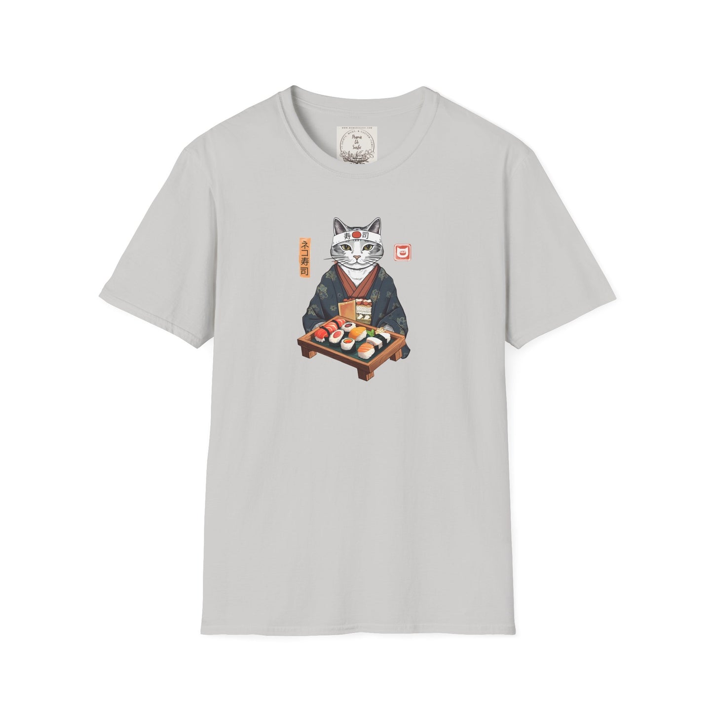 Sensei Kitty - Sushi - MamaDeSushi - Unisex Softstyle T-Shirt