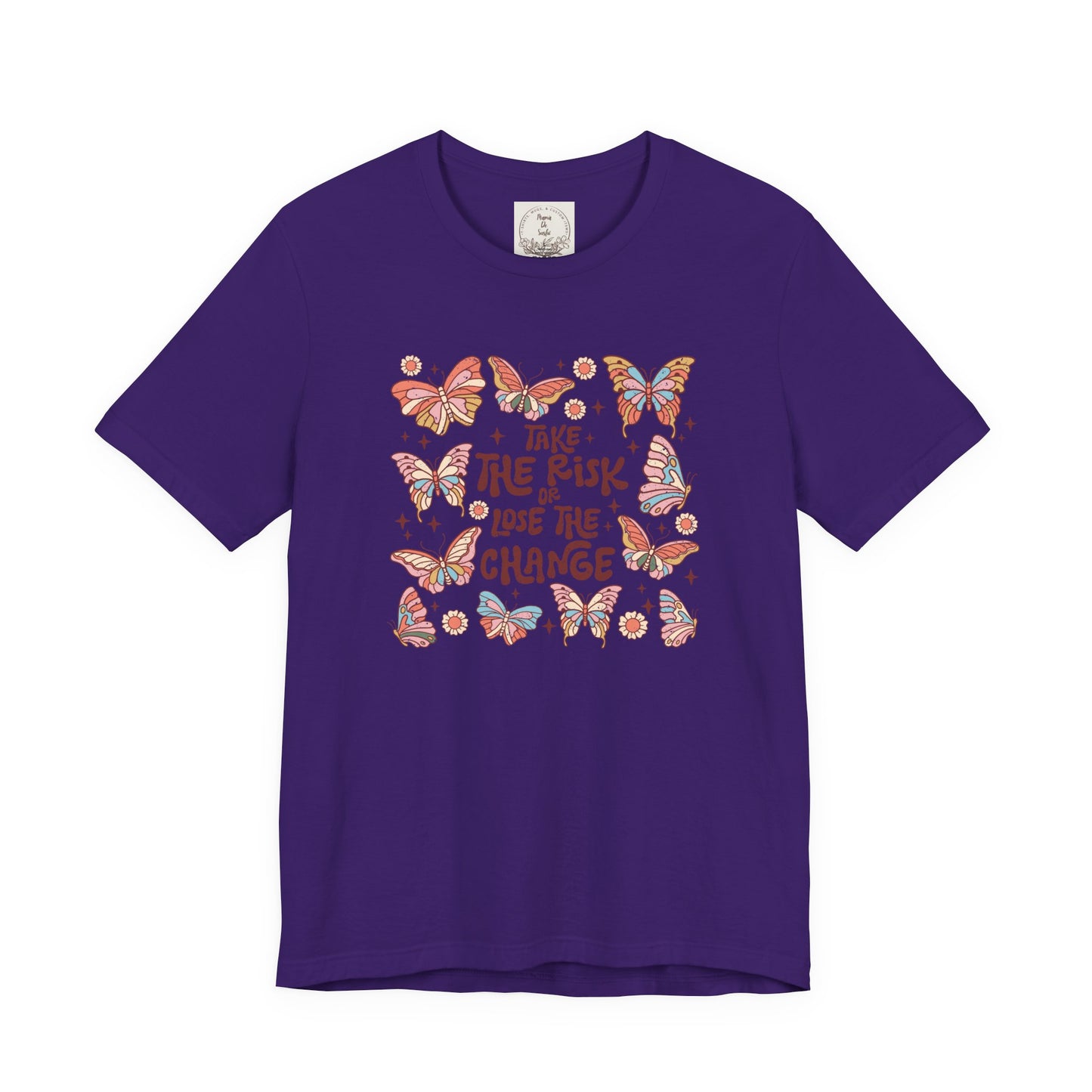 Take the Risk or Lose the change - Boho Retro - MamaDeSushi - Unisex Jersey Short Sleeve Tee